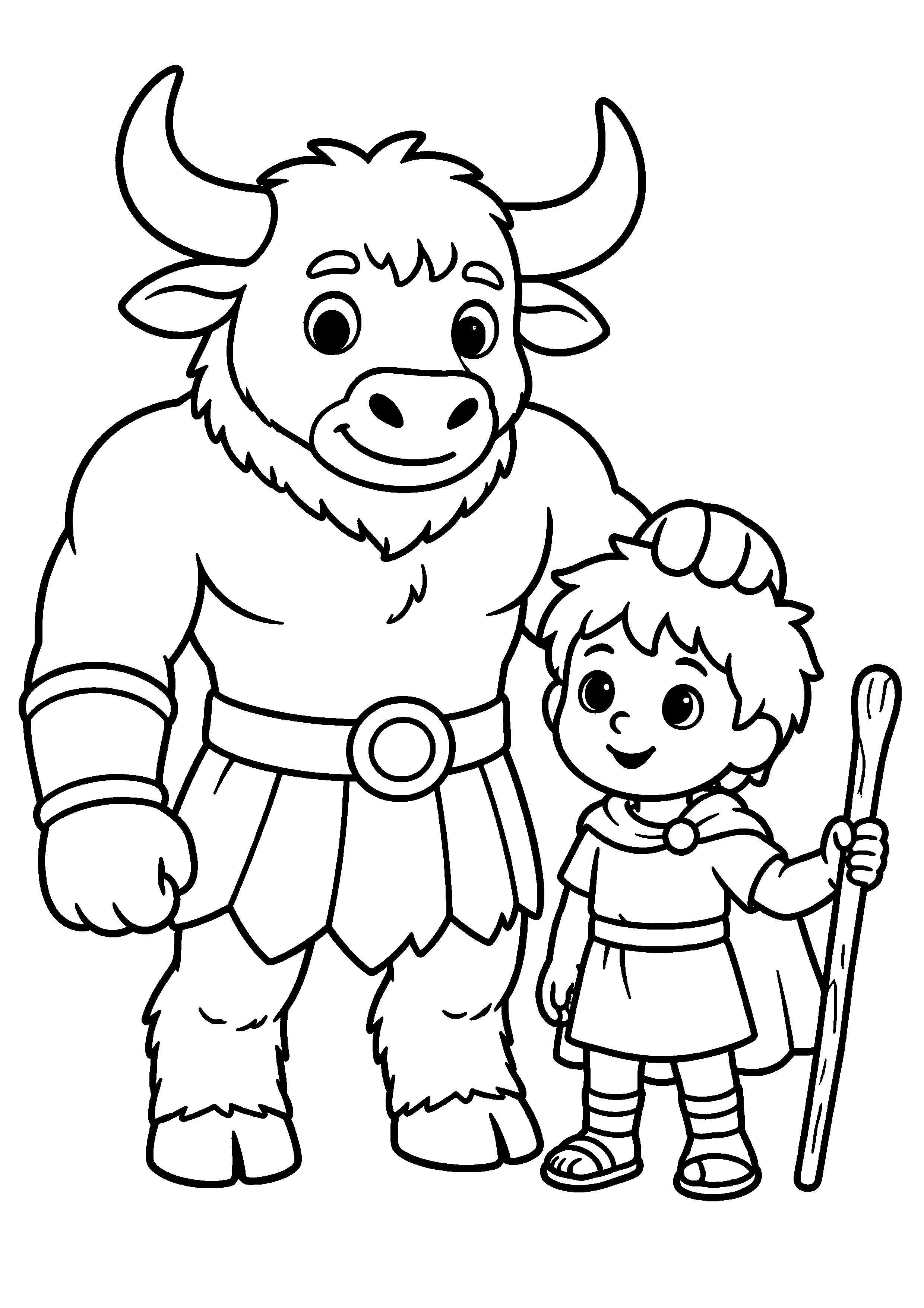 Coloriage Minotaure à imprimer – dessin n°6