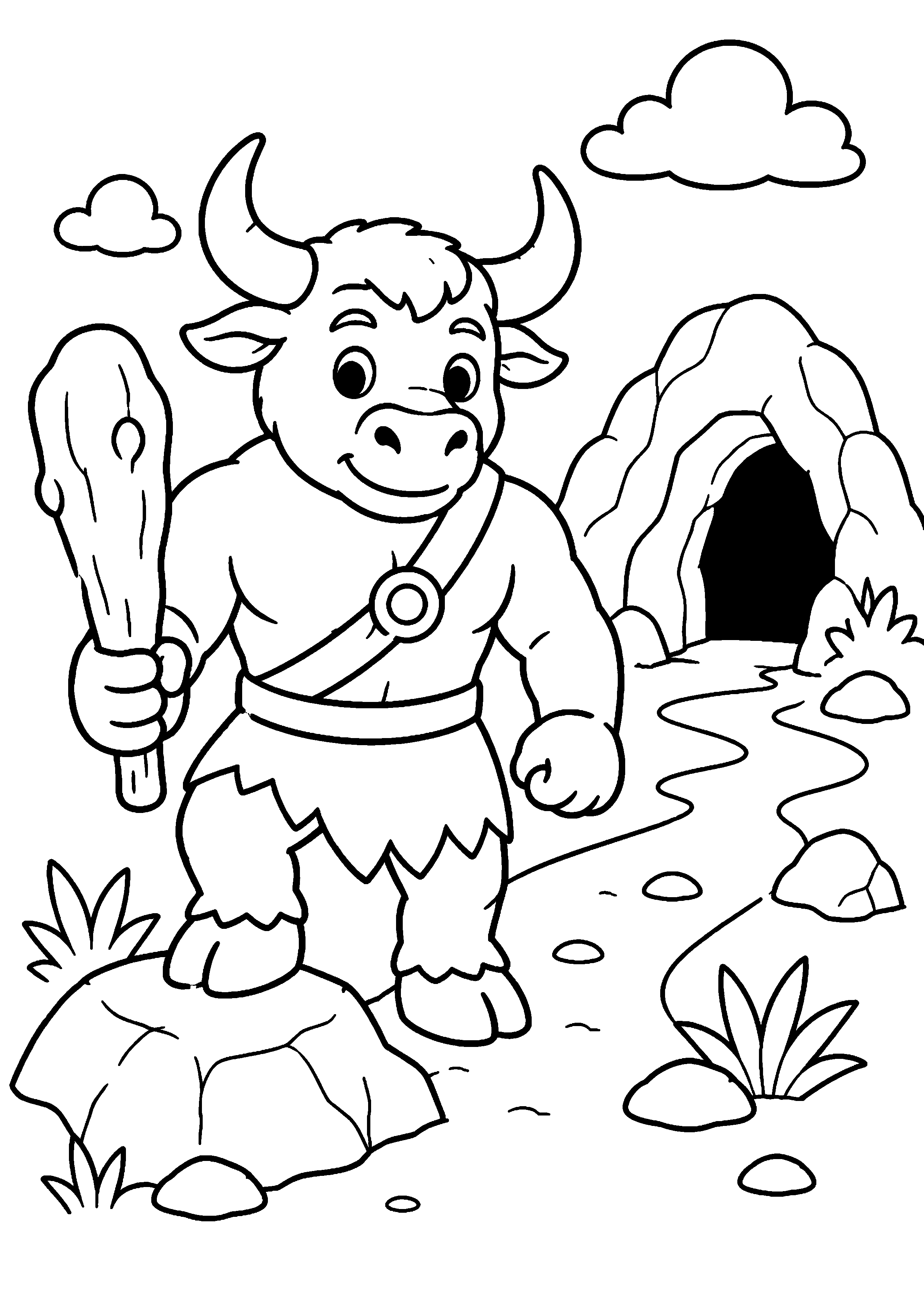 Coloriage Minotaure à imprimer – dessin n°7