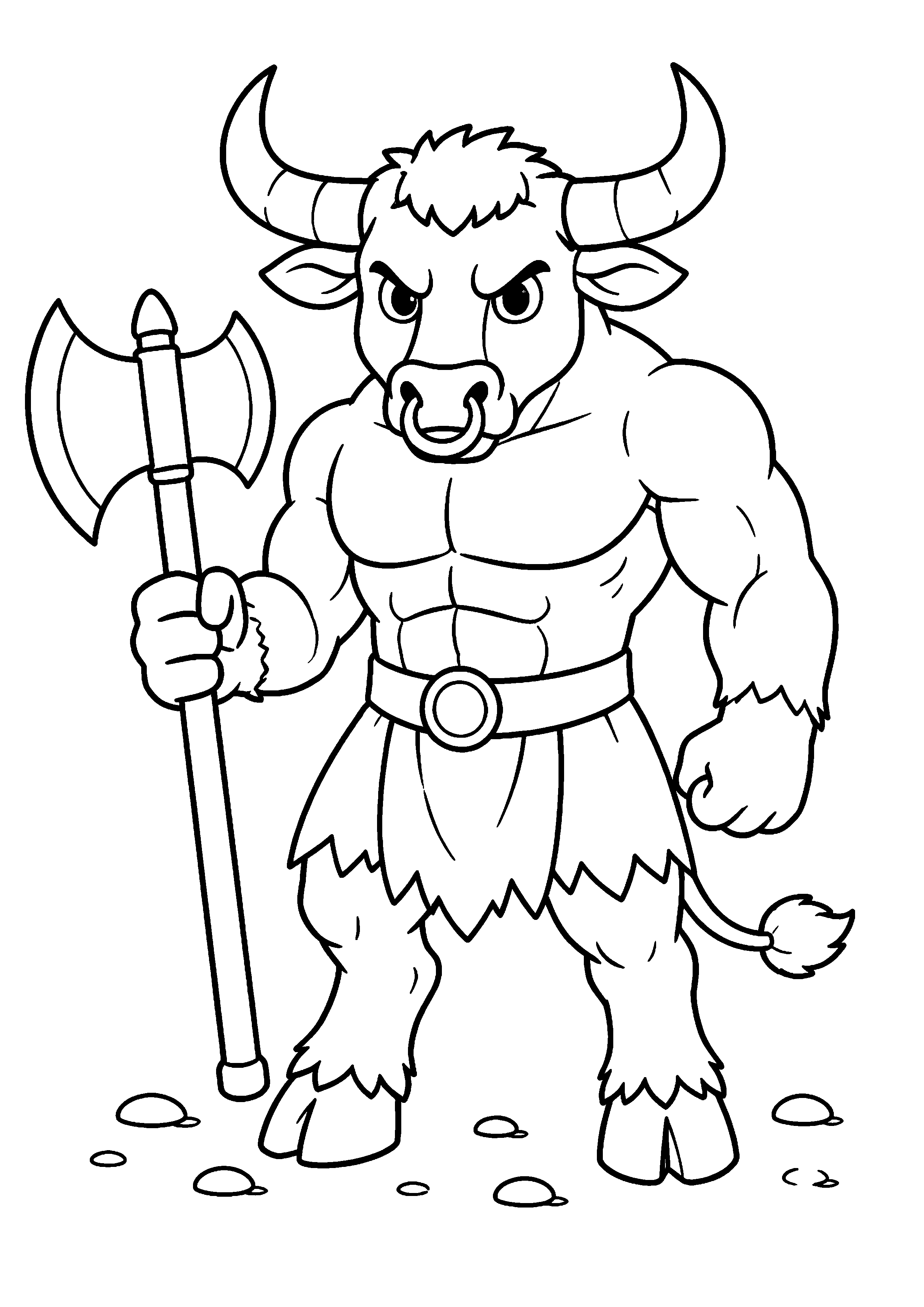 Coloriage Minotaure à imprimer – dessin n°10