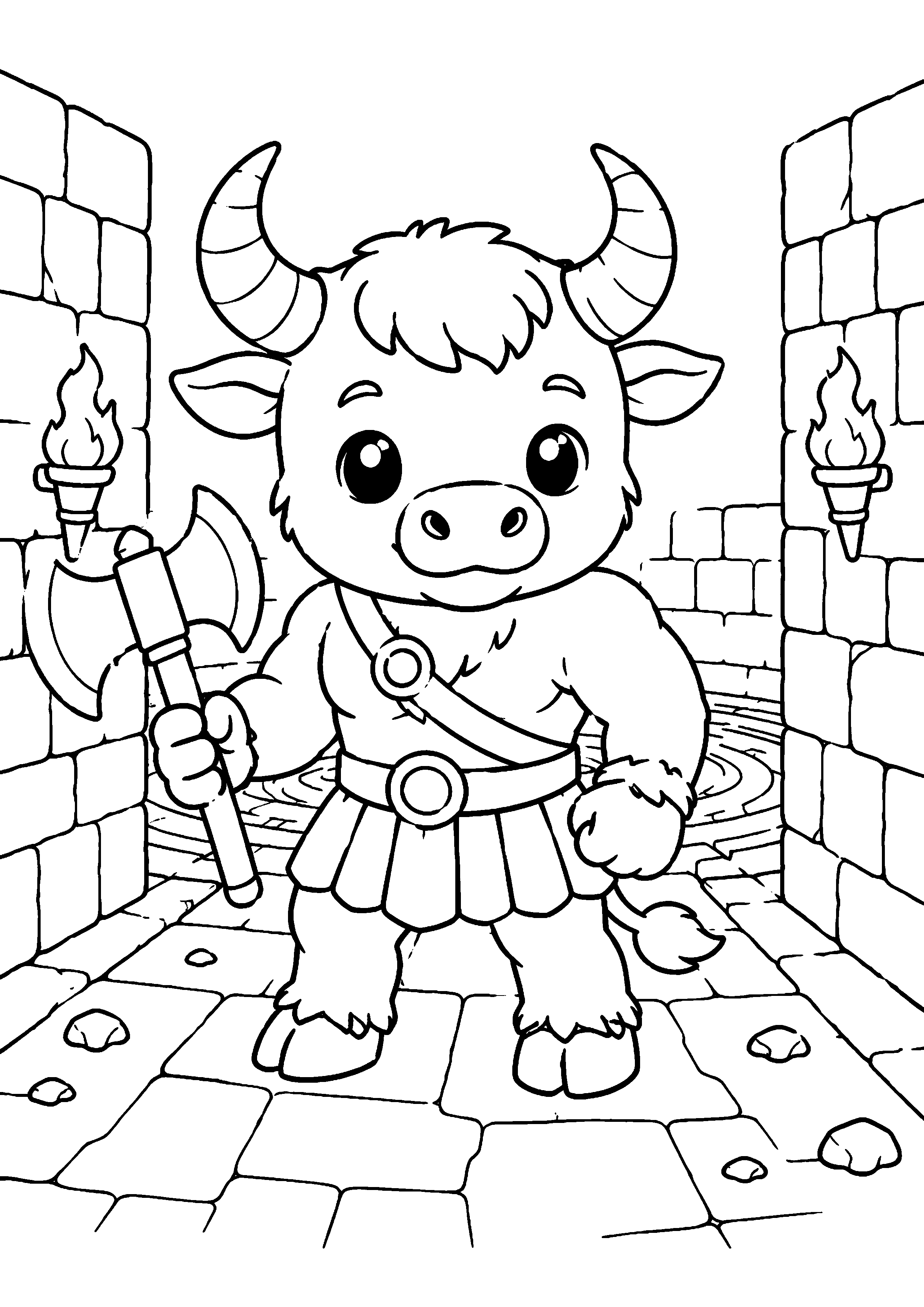 Coloriage Minotaure à imprimer – dessin n°12