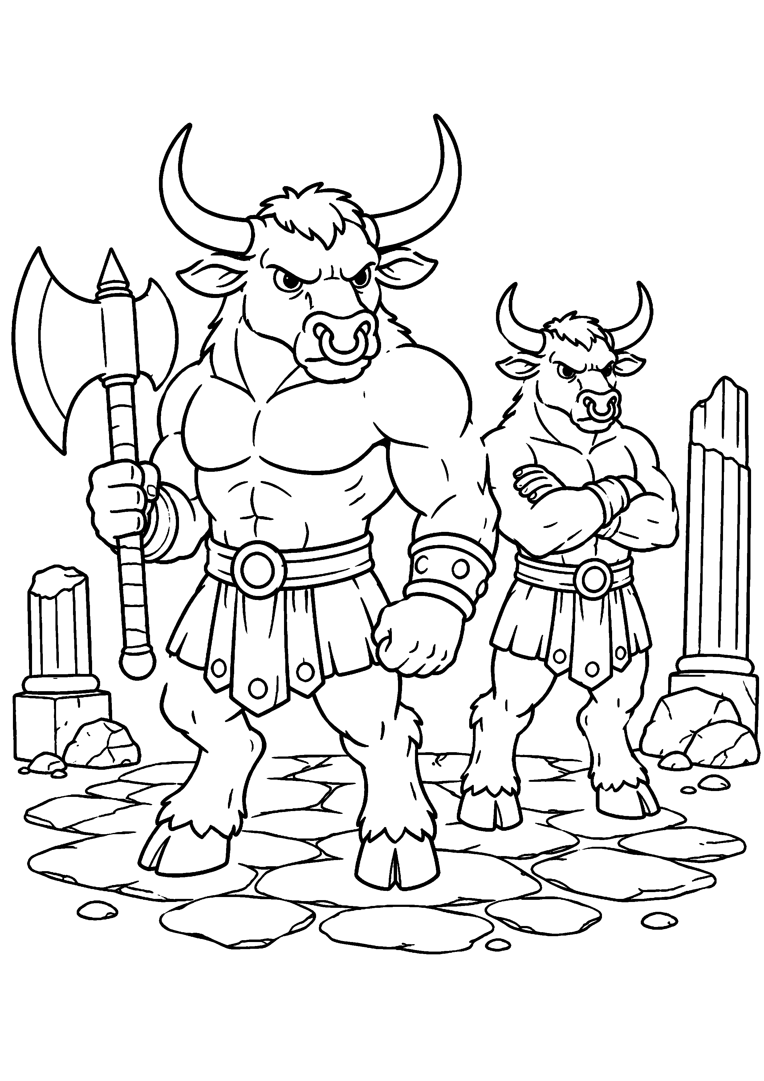Coloriage Minotaure à imprimer – dessin n°15