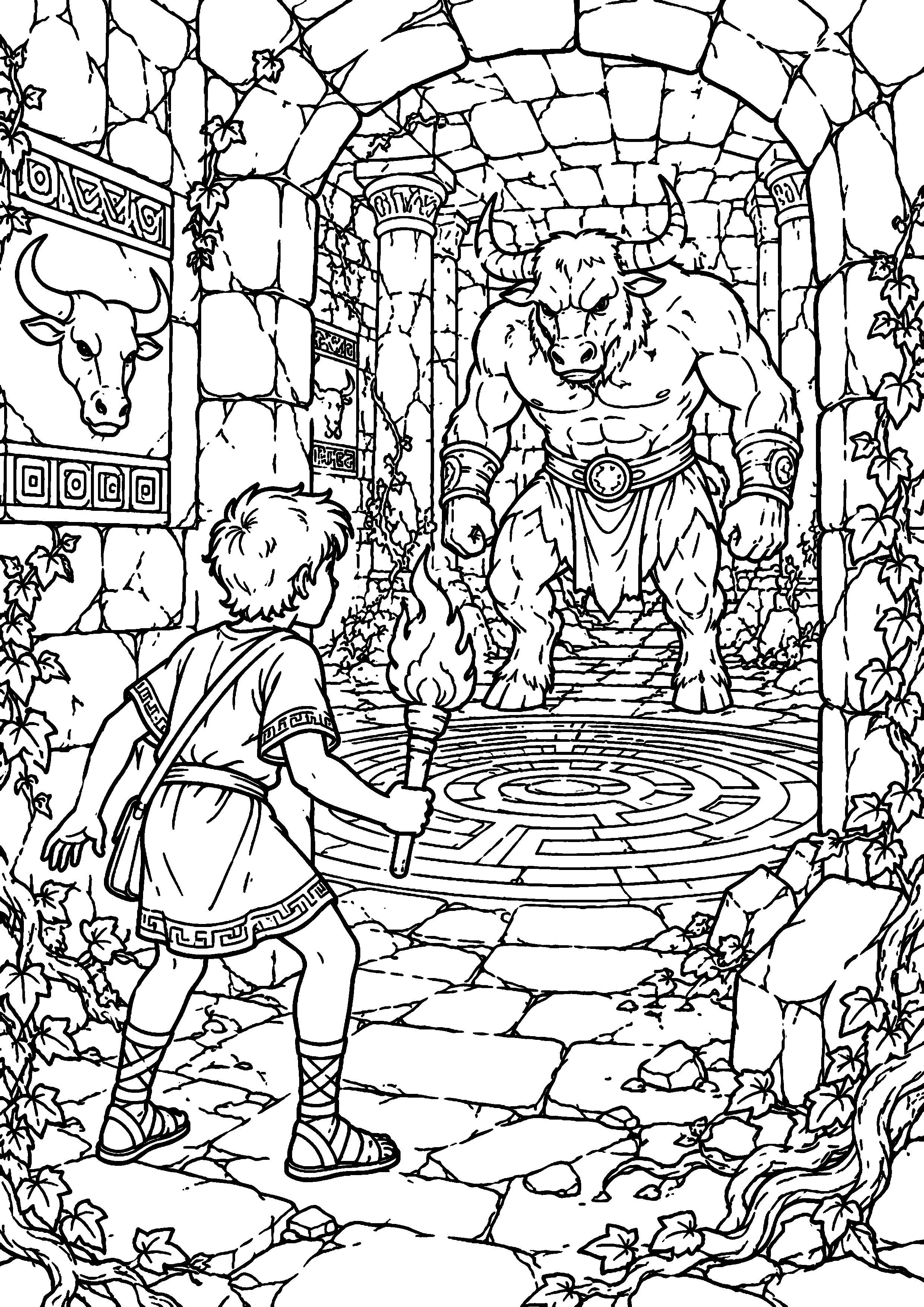 Coloriage Minotaure à imprimer – dessin n°16