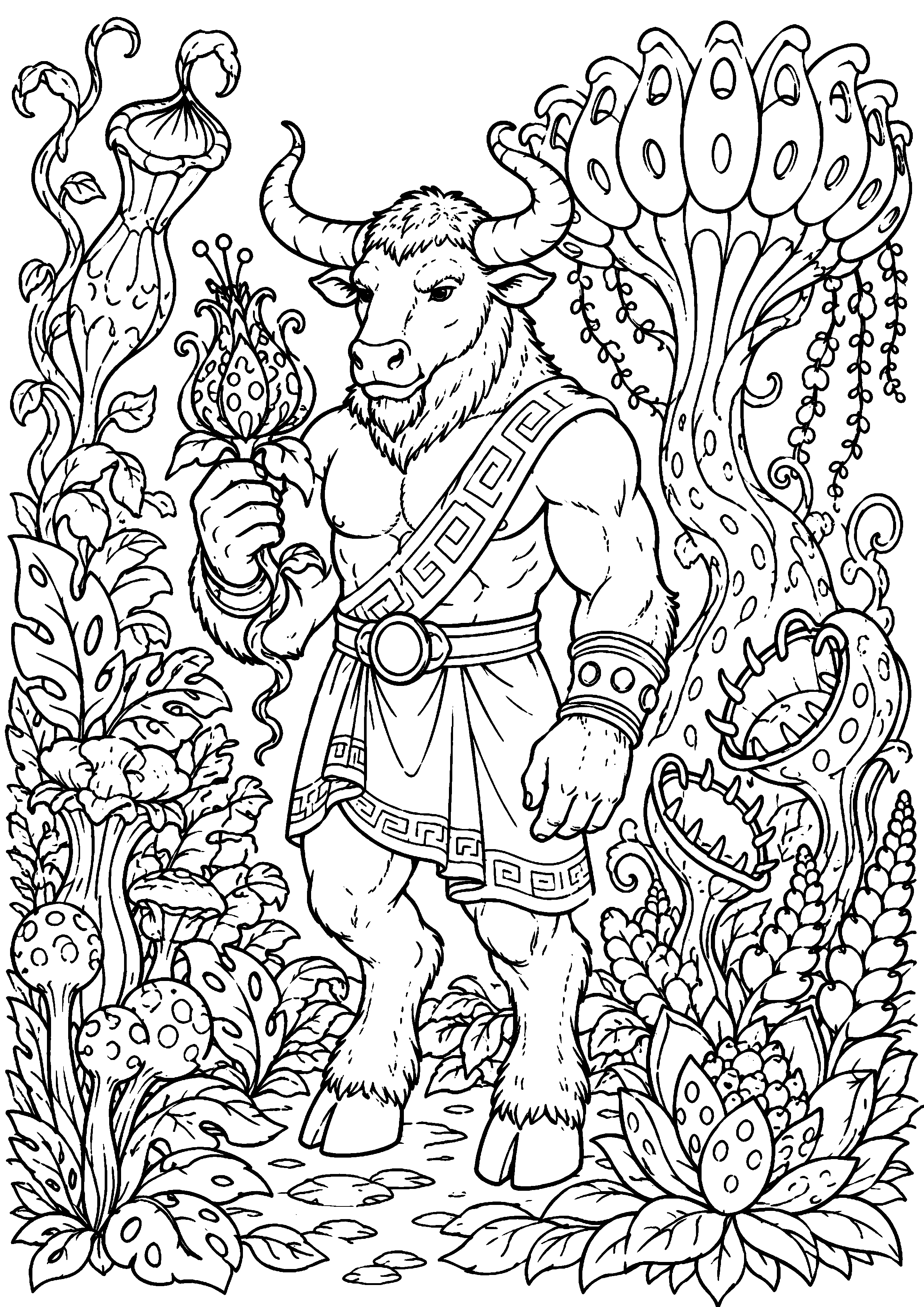 Coloriage Minotaure à imprimer – dessin n°18