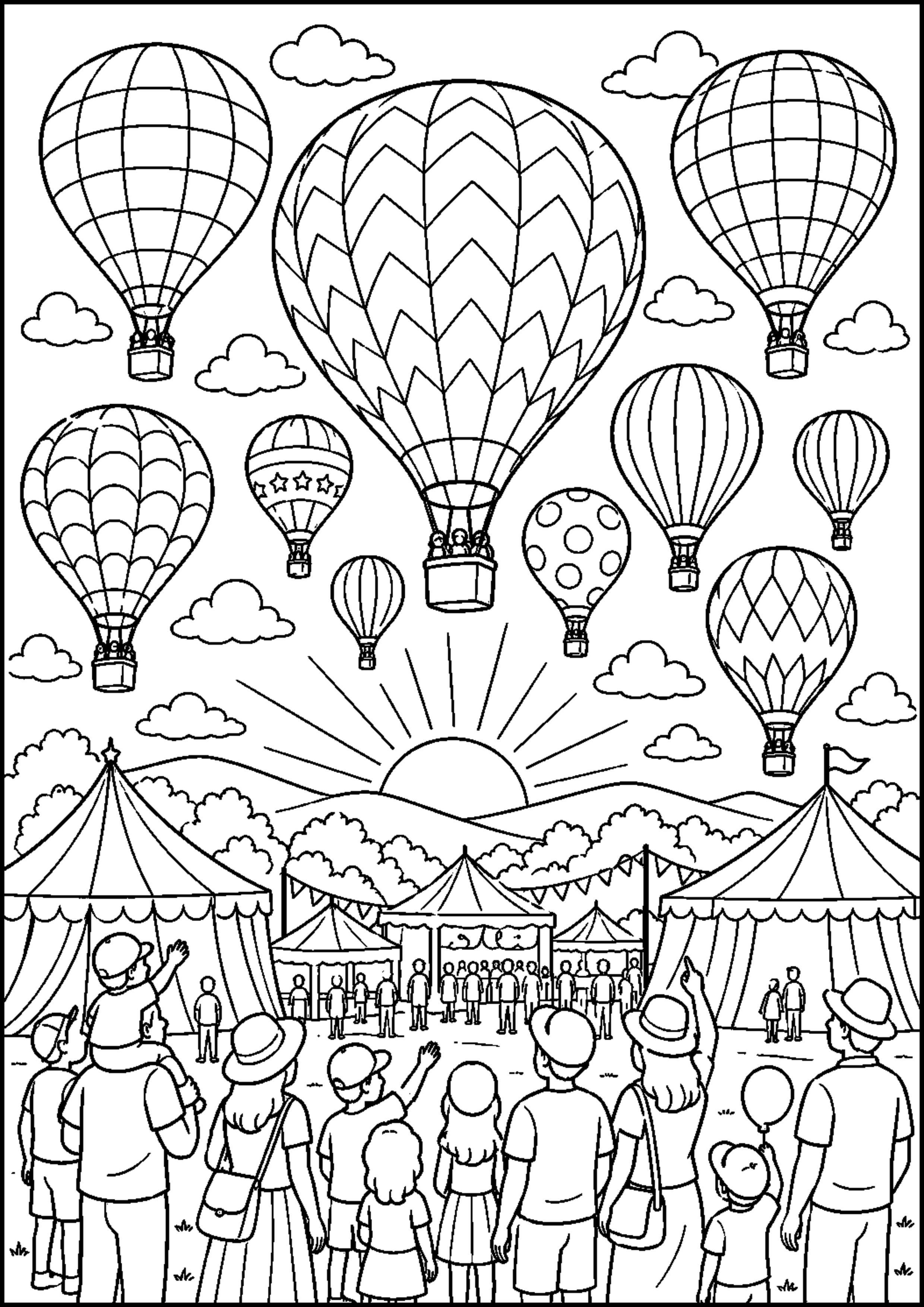 Coloriage montgolfière à imprimer – dessin n°4