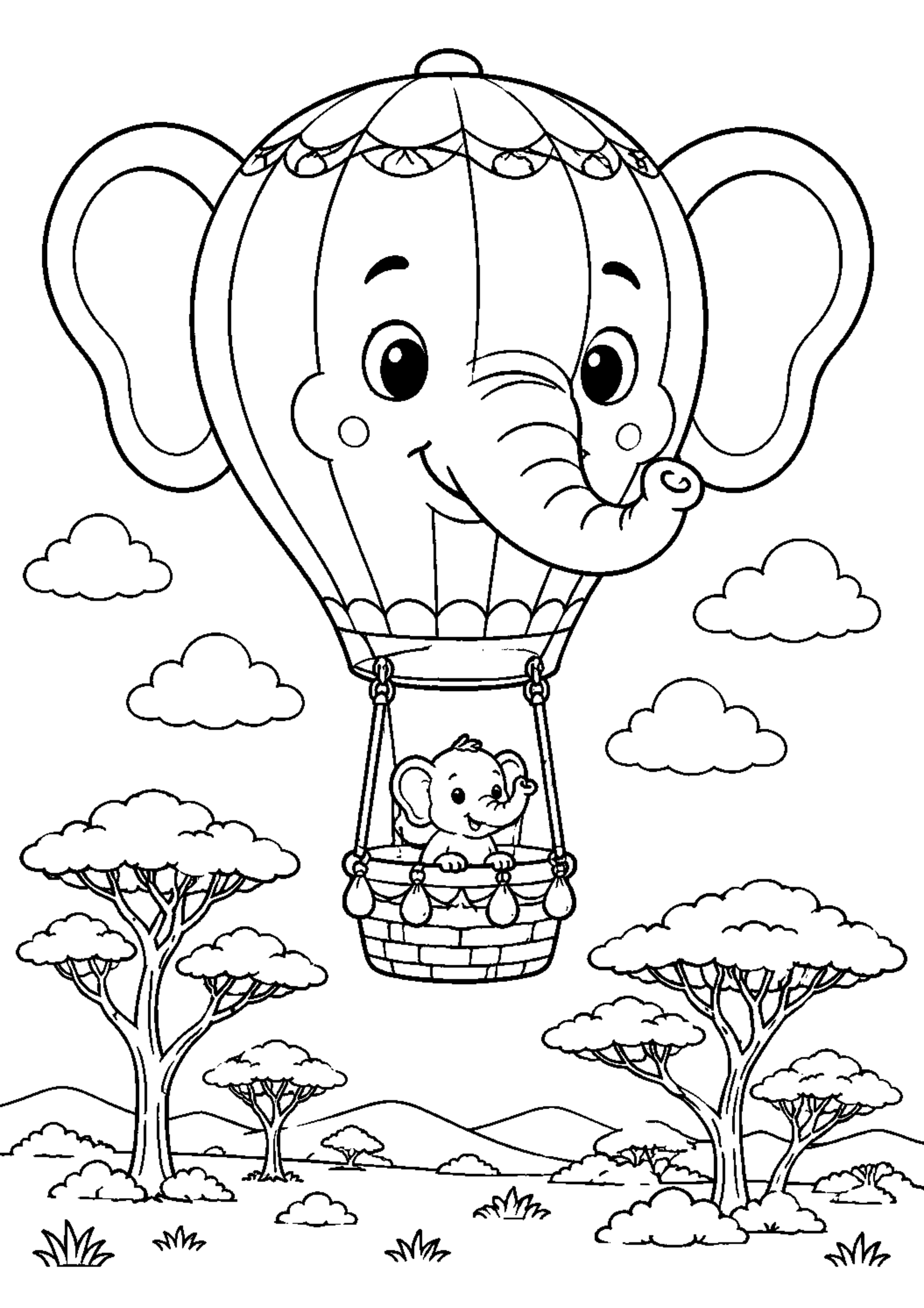 Coloriage montgolfière à imprimer – dessin n°5