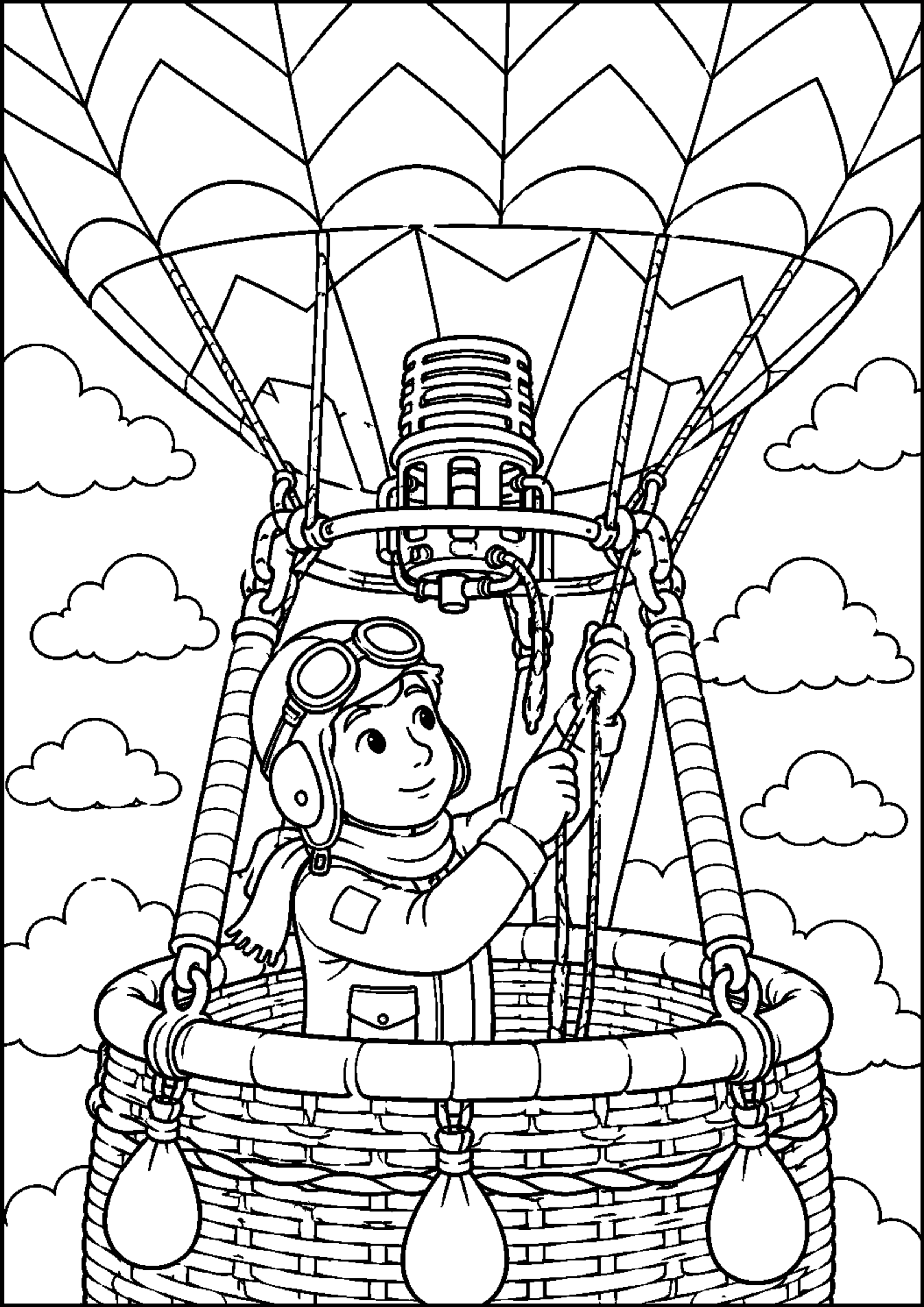 Coloriage montgolfière à imprimer – dessin n°8
