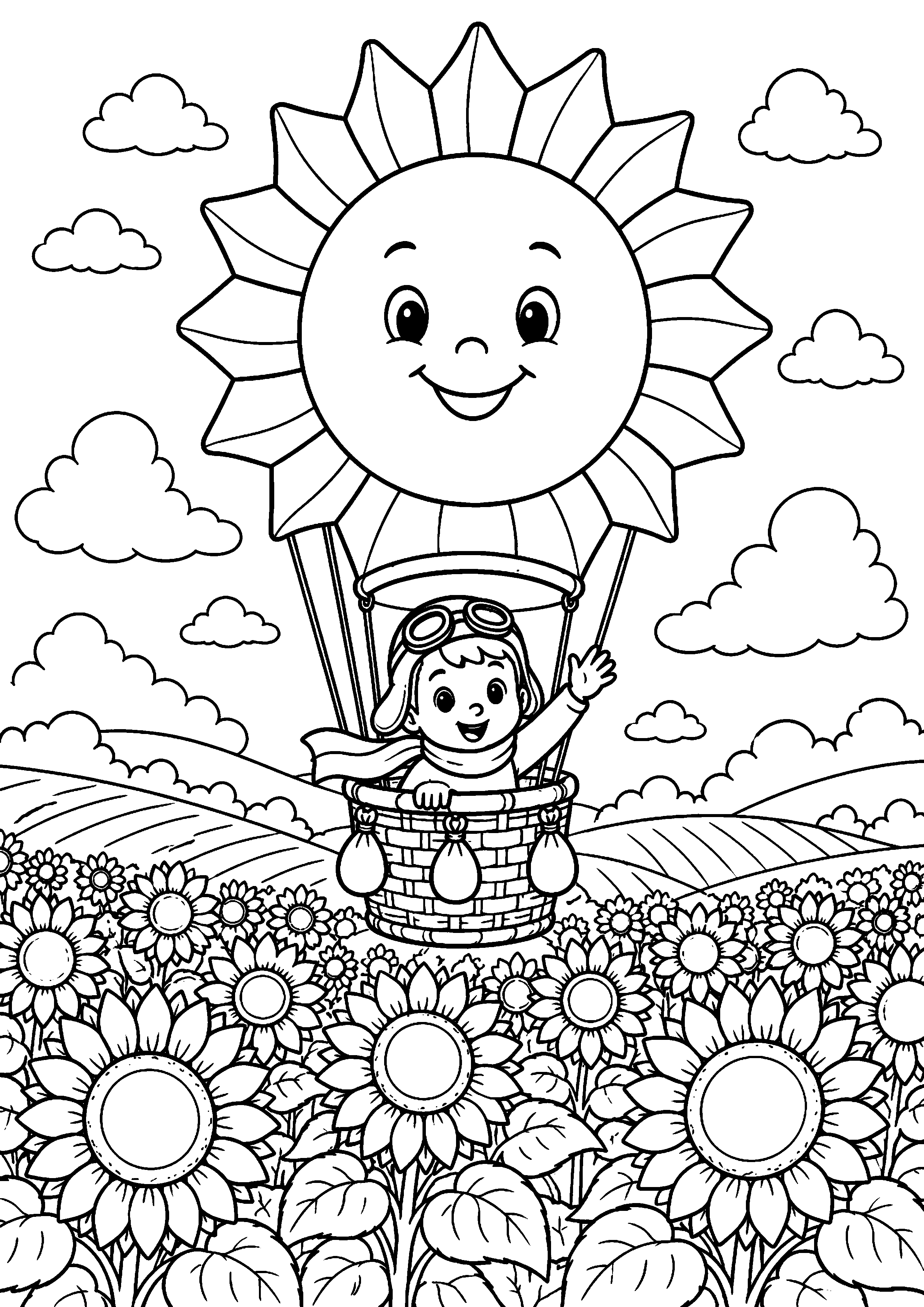 Coloriage montgolfière à imprimer – dessin n°16
