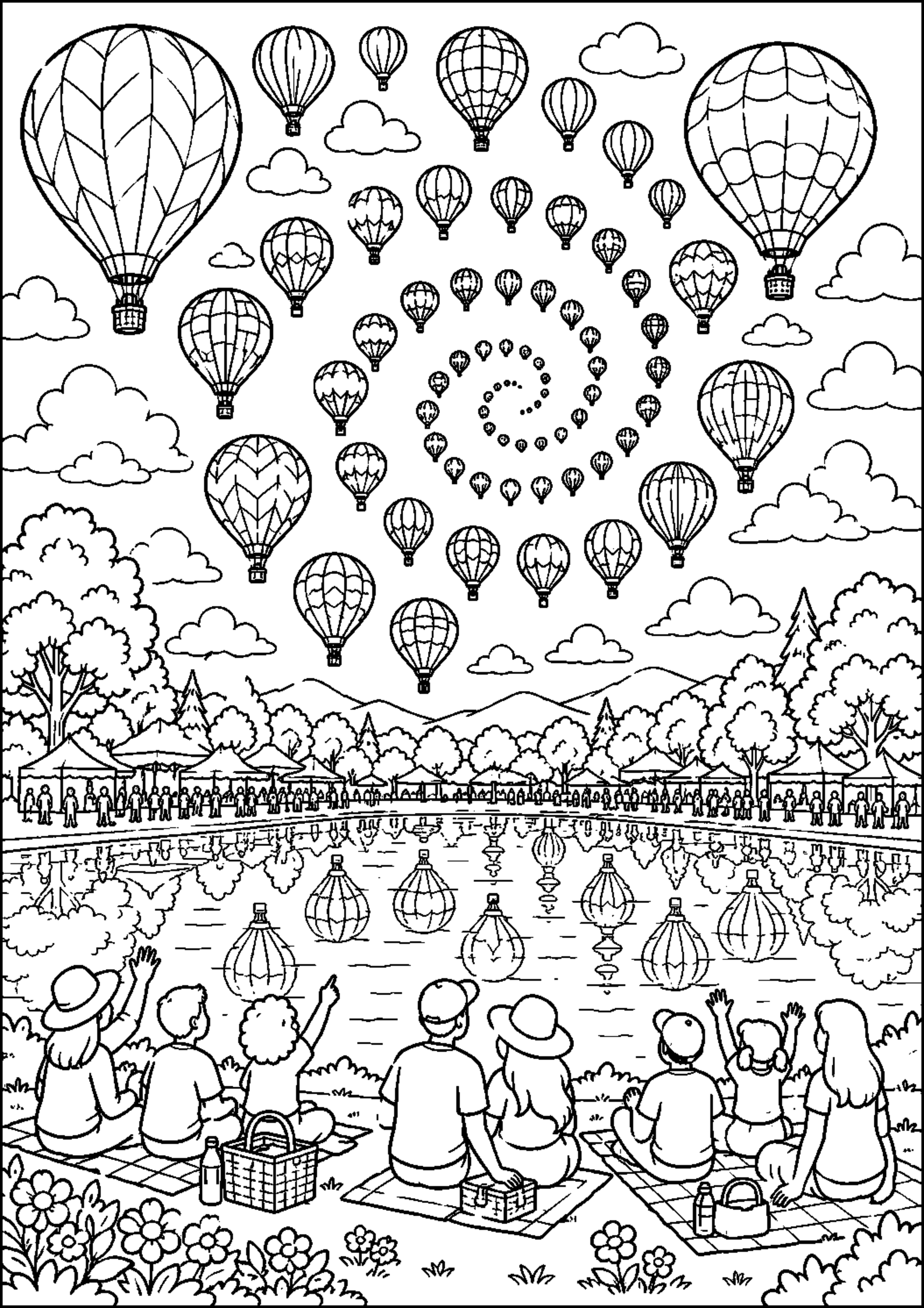 Coloriage montgolfière à imprimer – dessin n°18