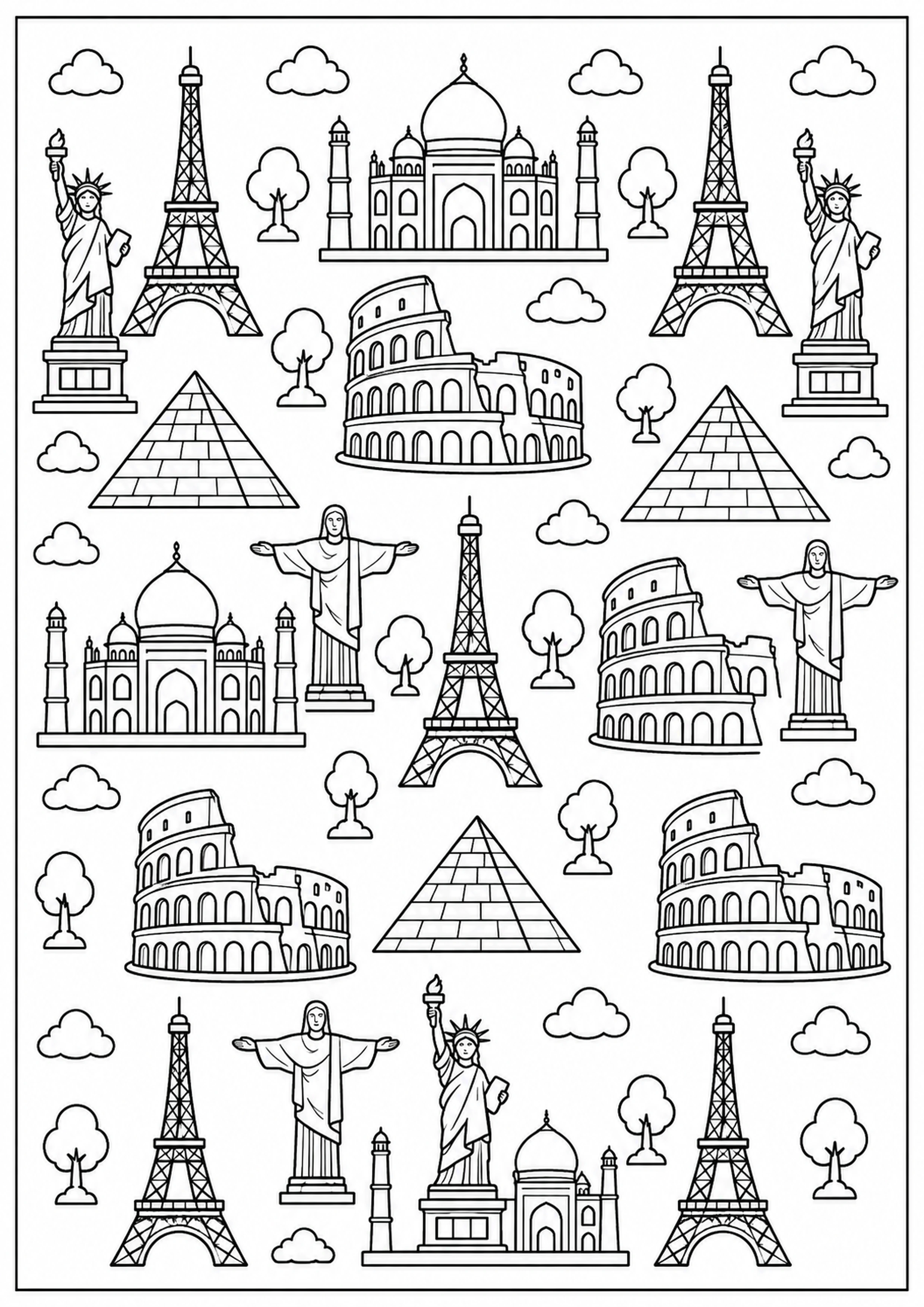 Coloriage Monuments du monde – dessin 16