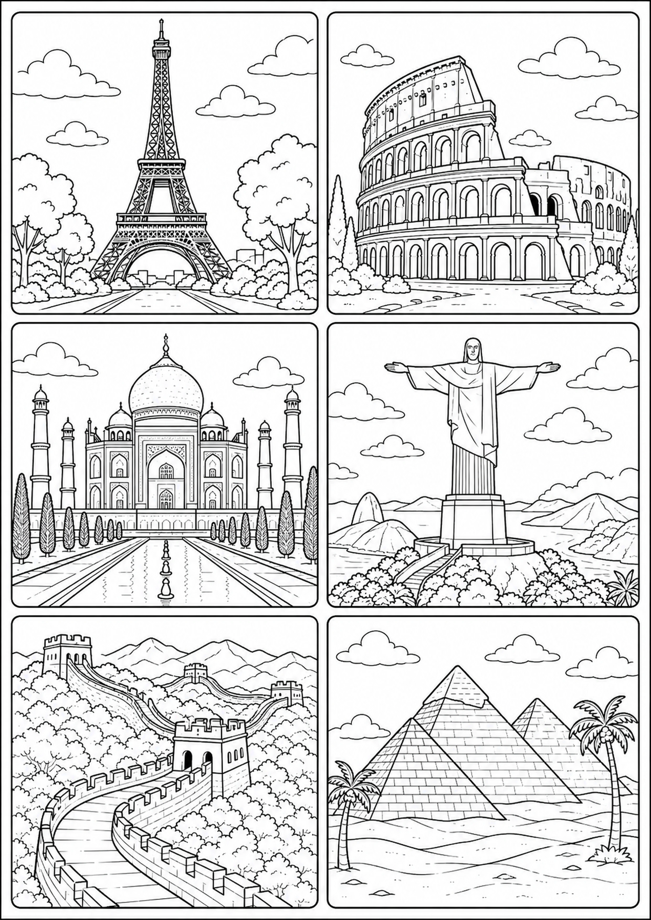 Coloriage Monuments du monde – dessin 12