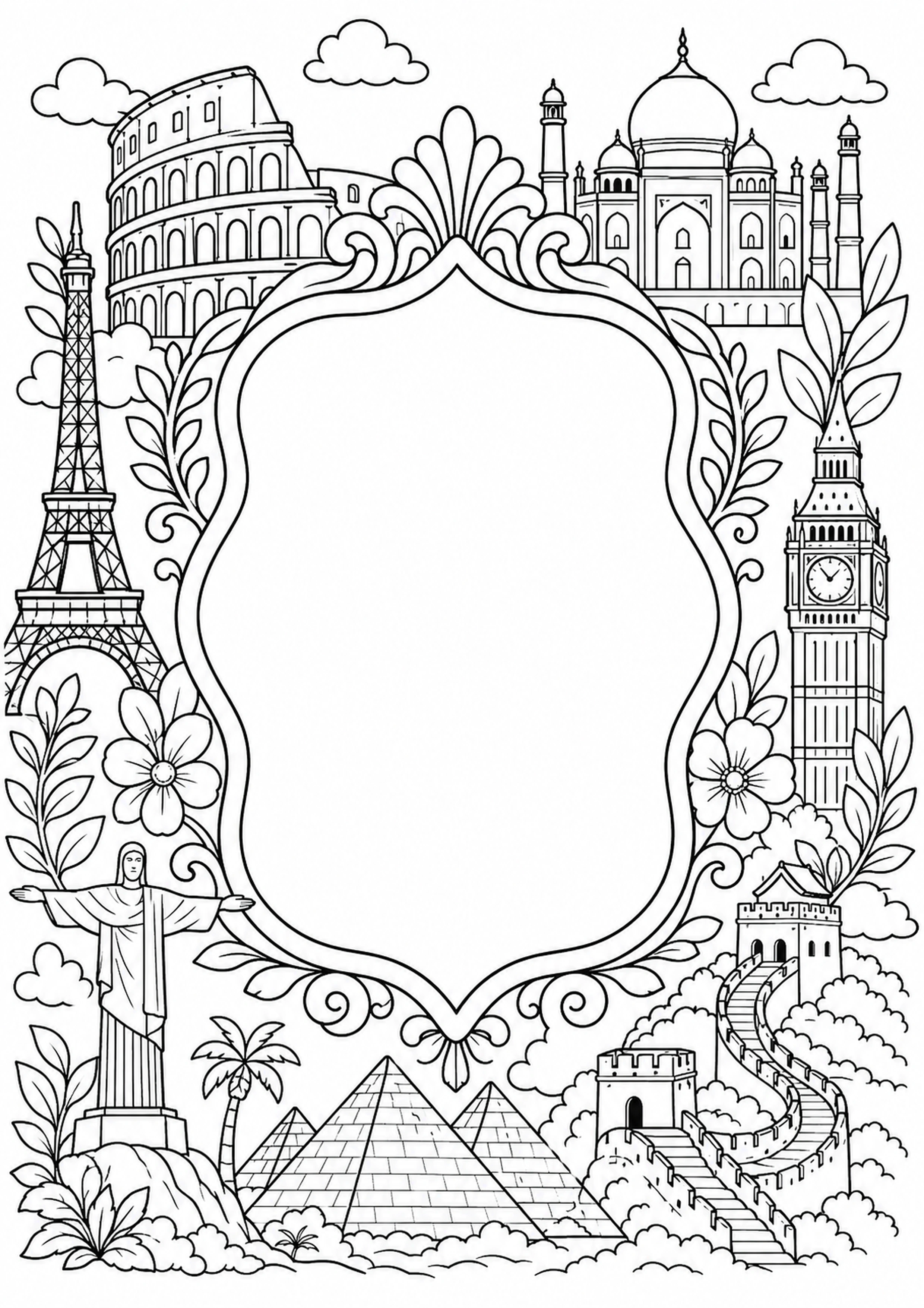 Coloriage Monuments du monde – dessin 3