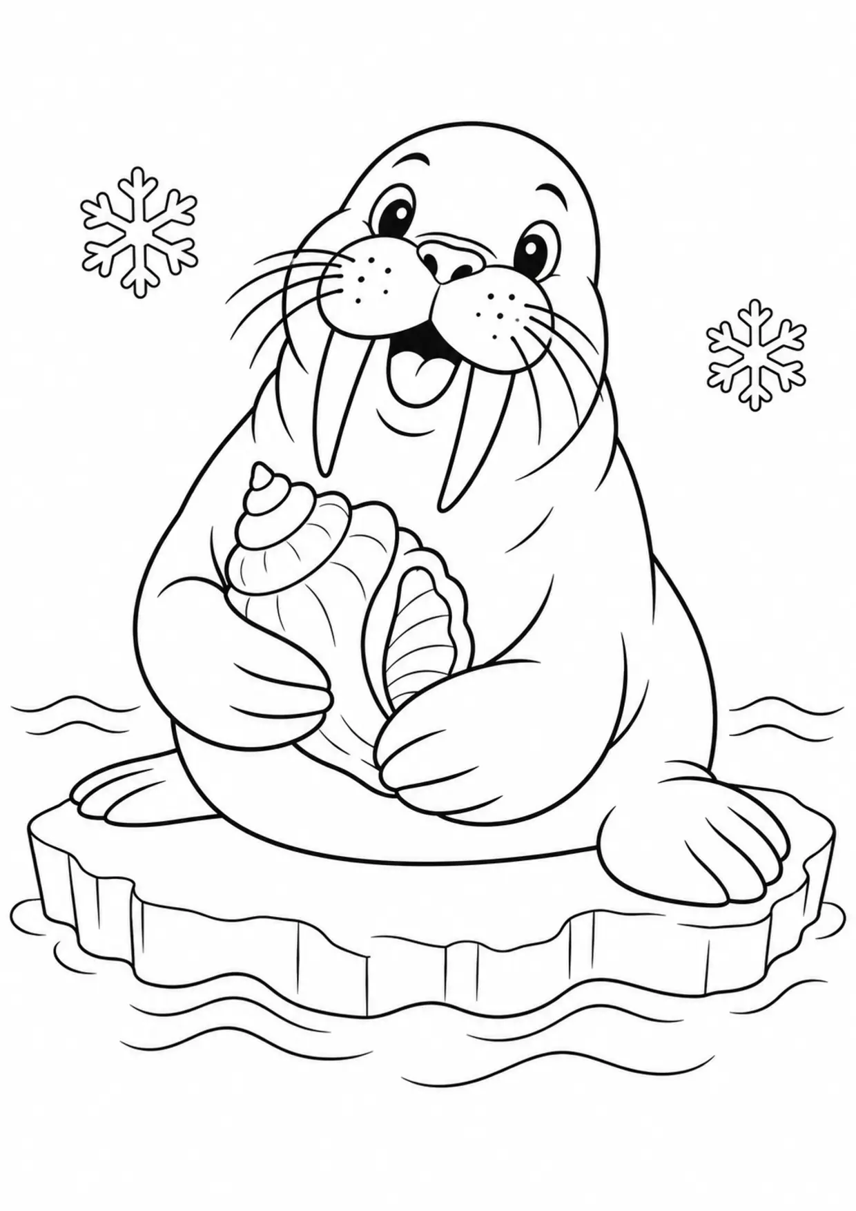Coloriage morse : coquillage
