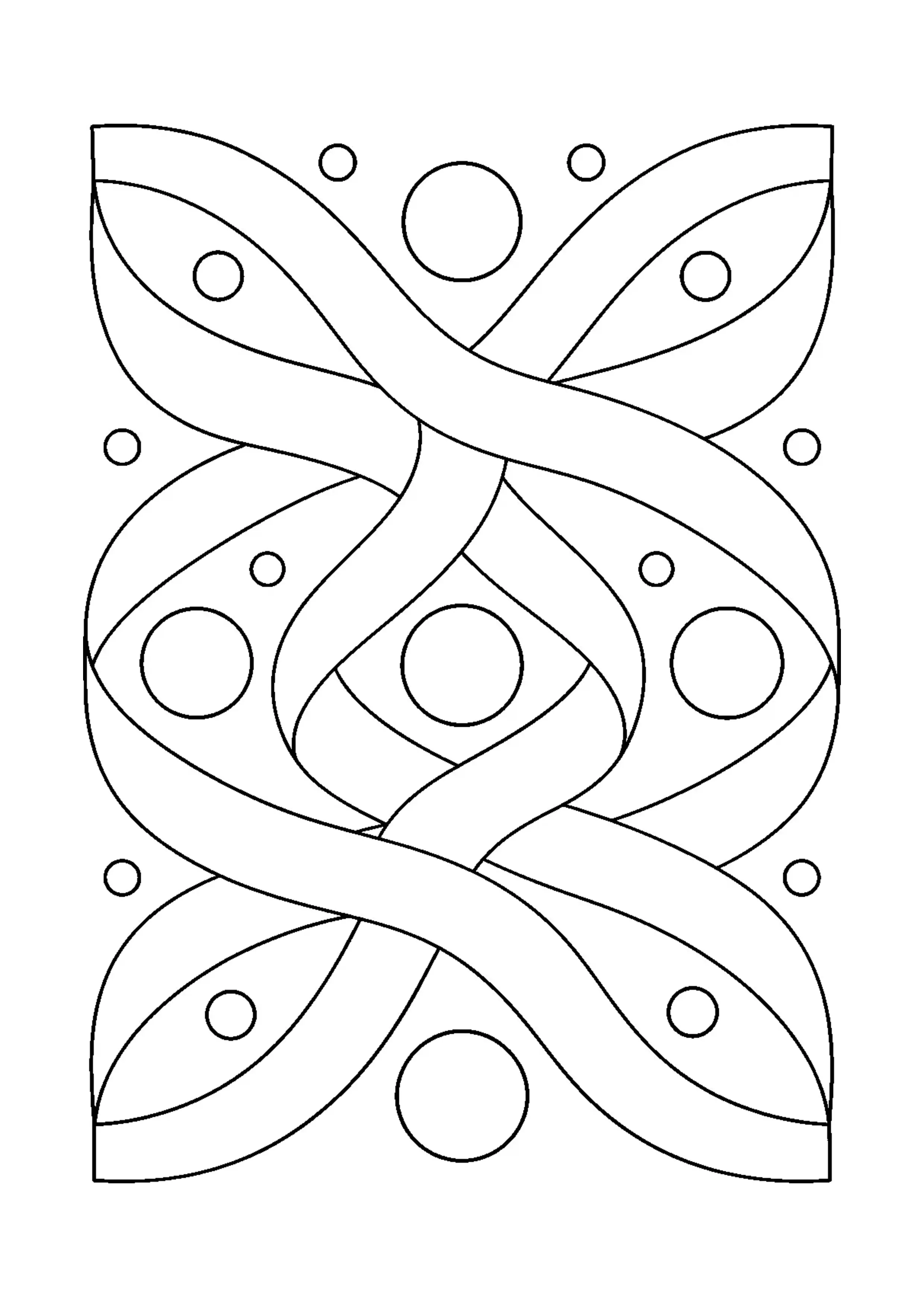 Coloriage rubans abstraits à imprimer
