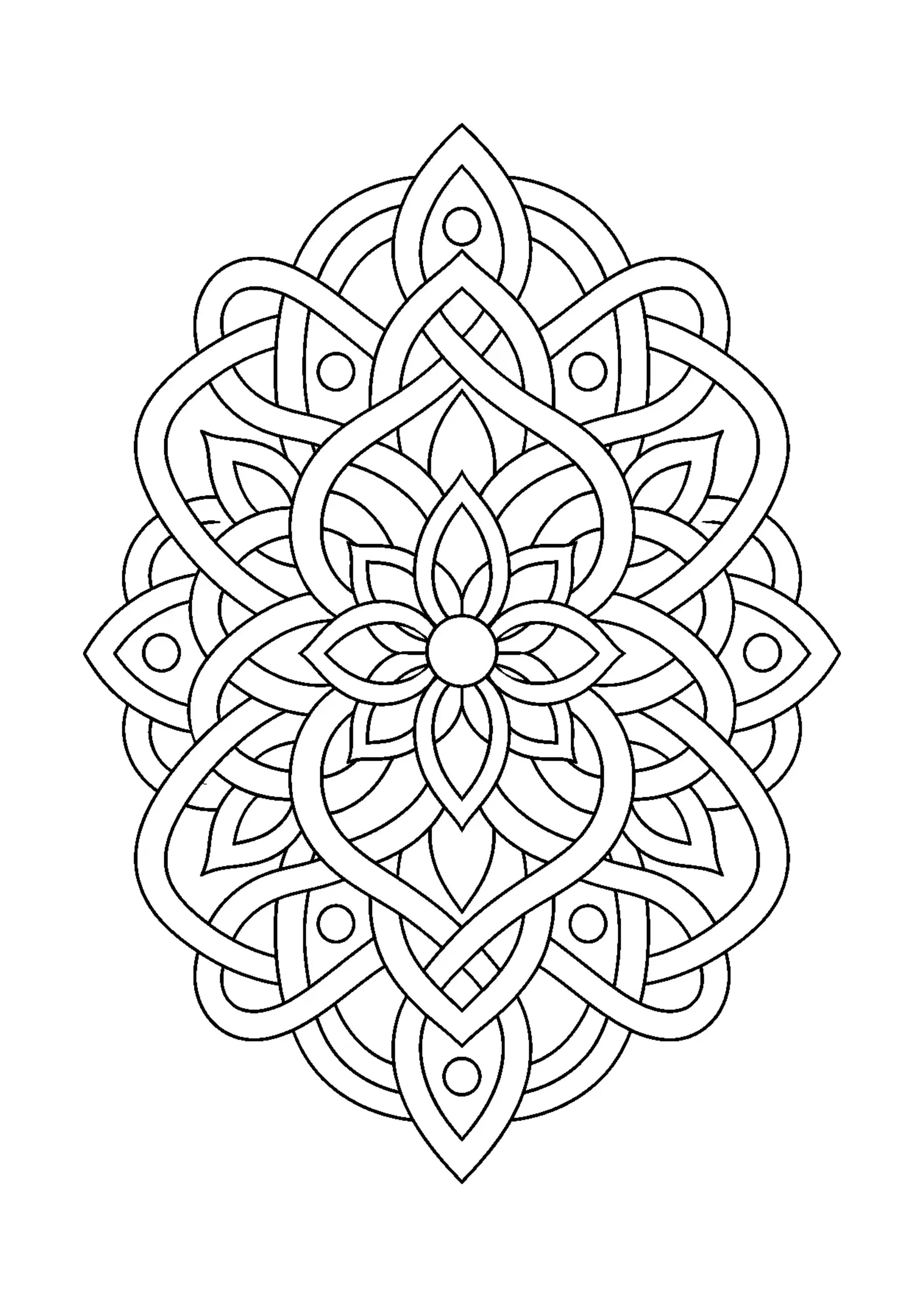 Coloriage nœuds fluides originaux à imprimer