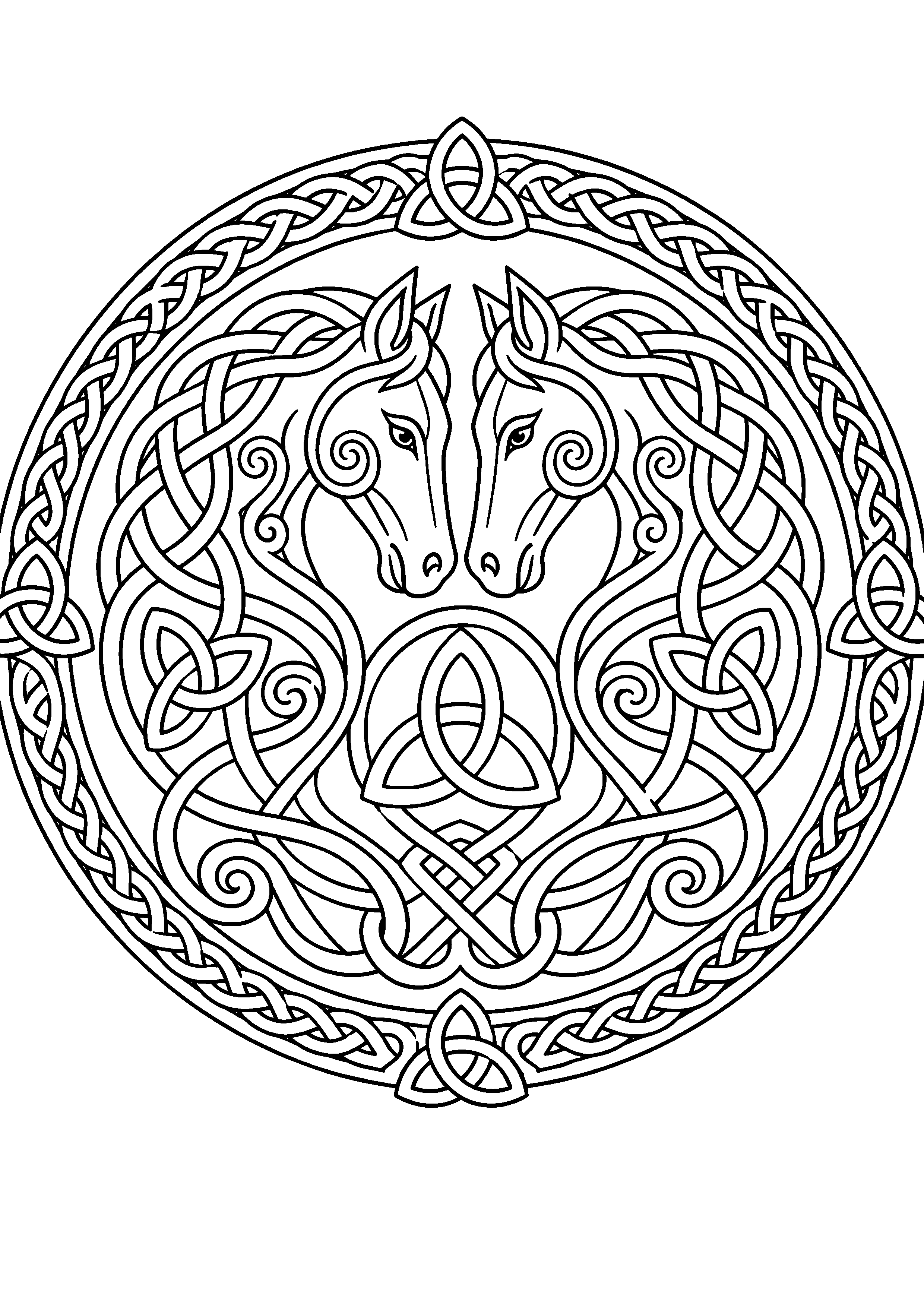 Coloriage motif celtique à imprimer – dessin n°4