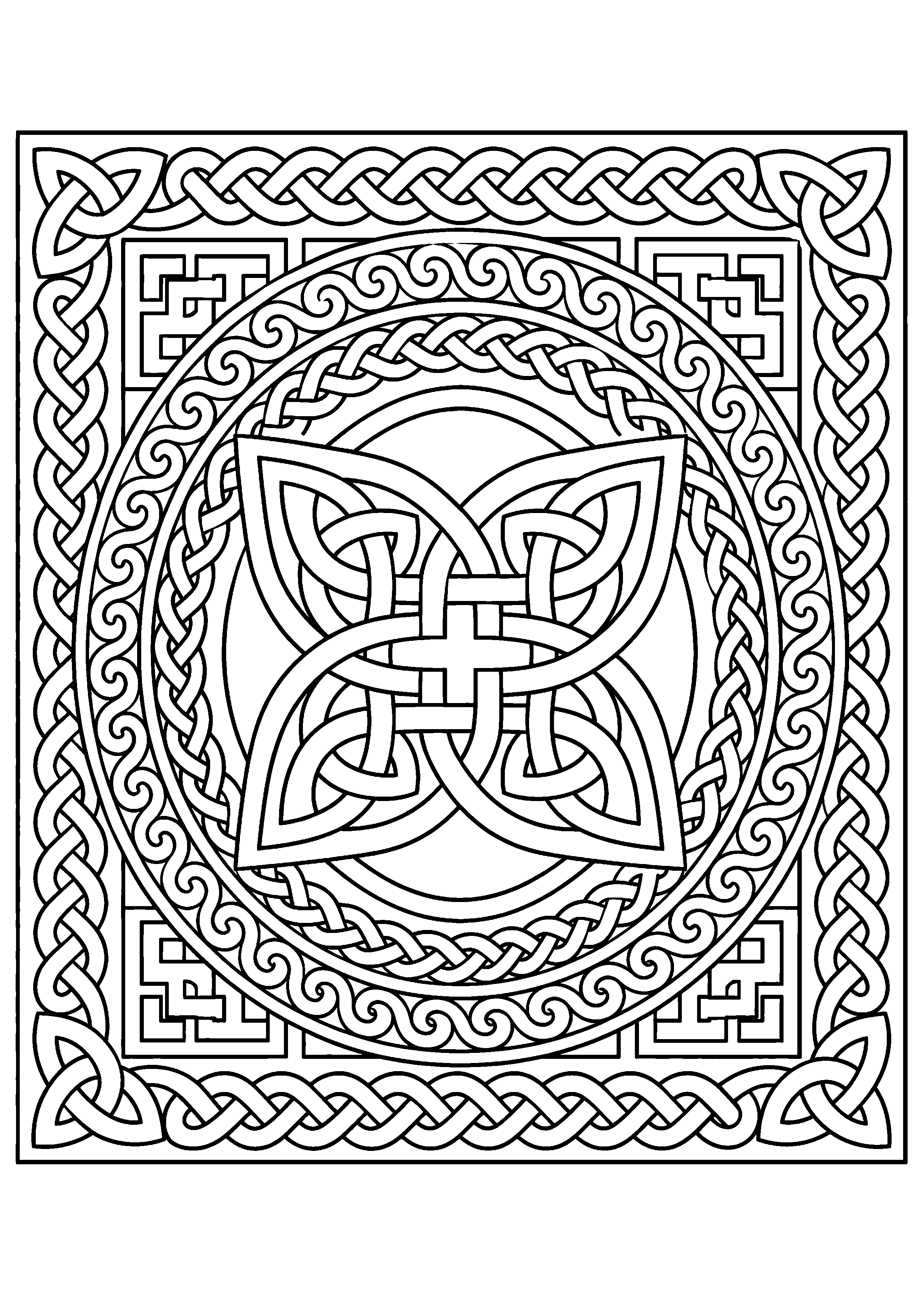 Coloriage motif celtique à imprimer – dessin n°5