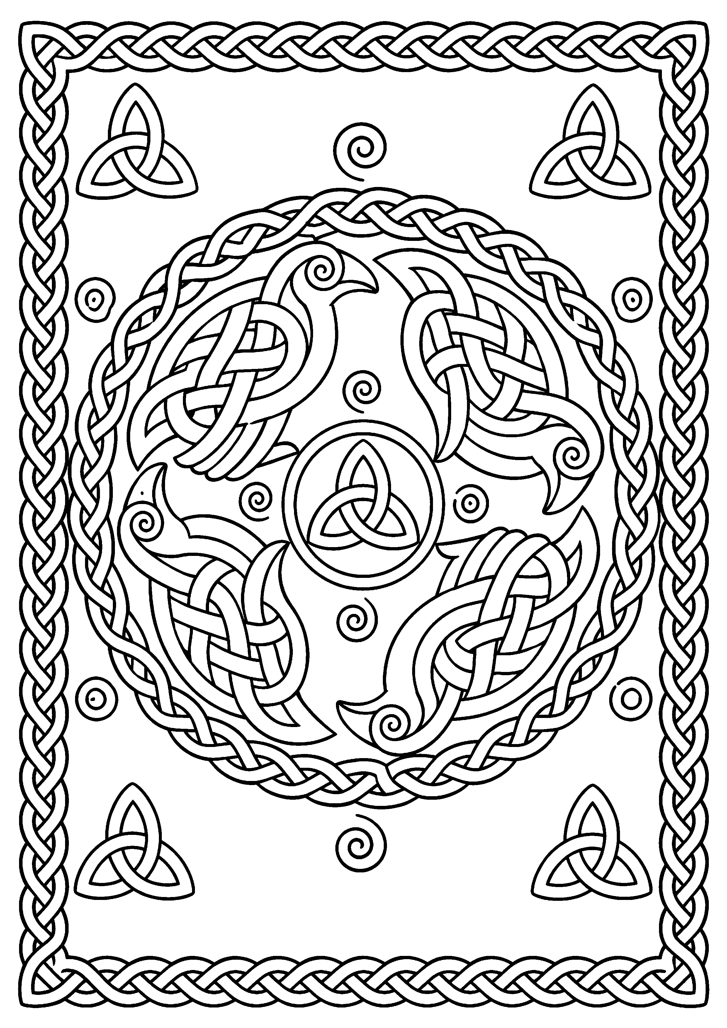 Coloriage motif celtique à imprimer – dessin n°6