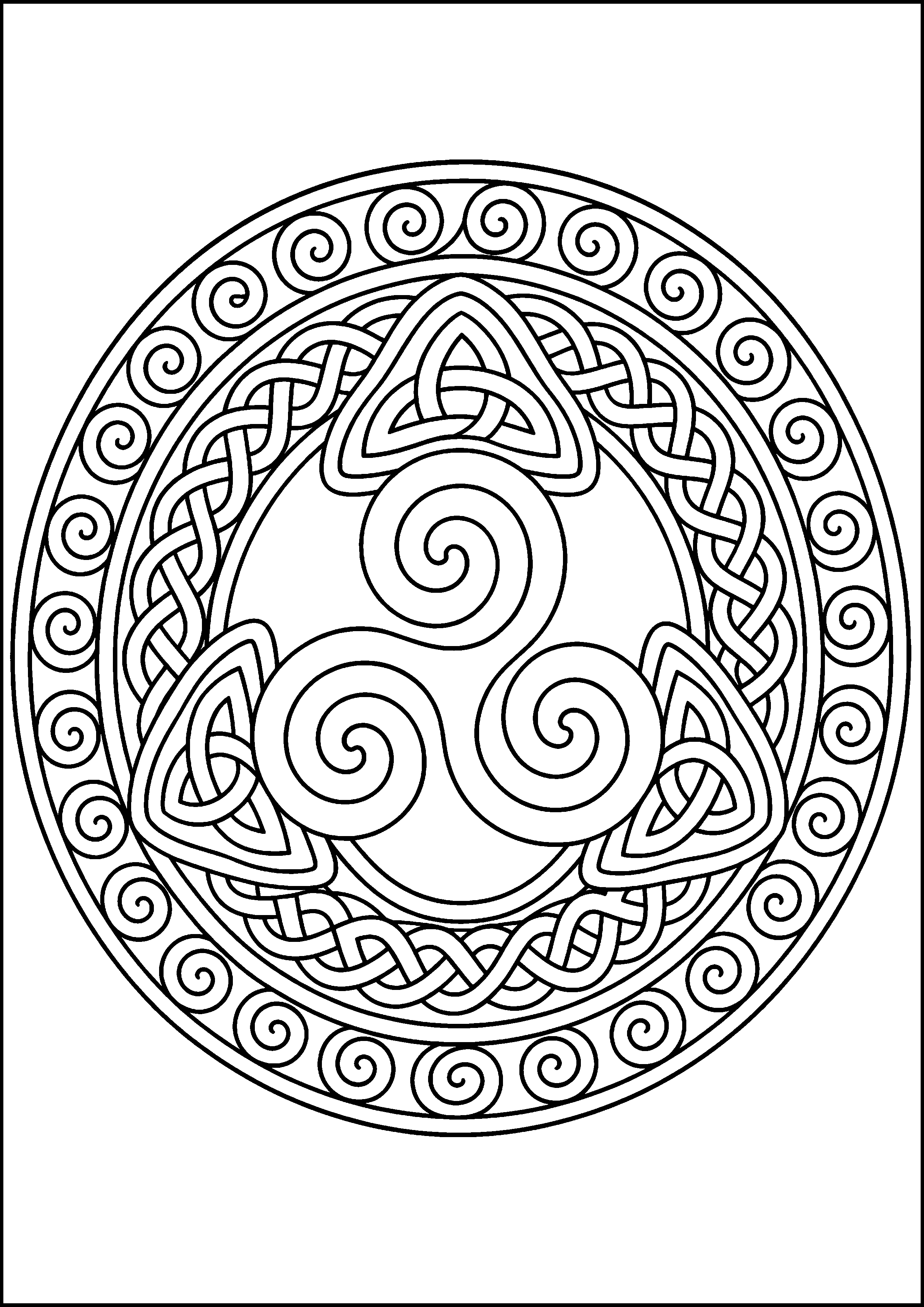 Coloriage motif celtique à imprimer – dessin n°7
