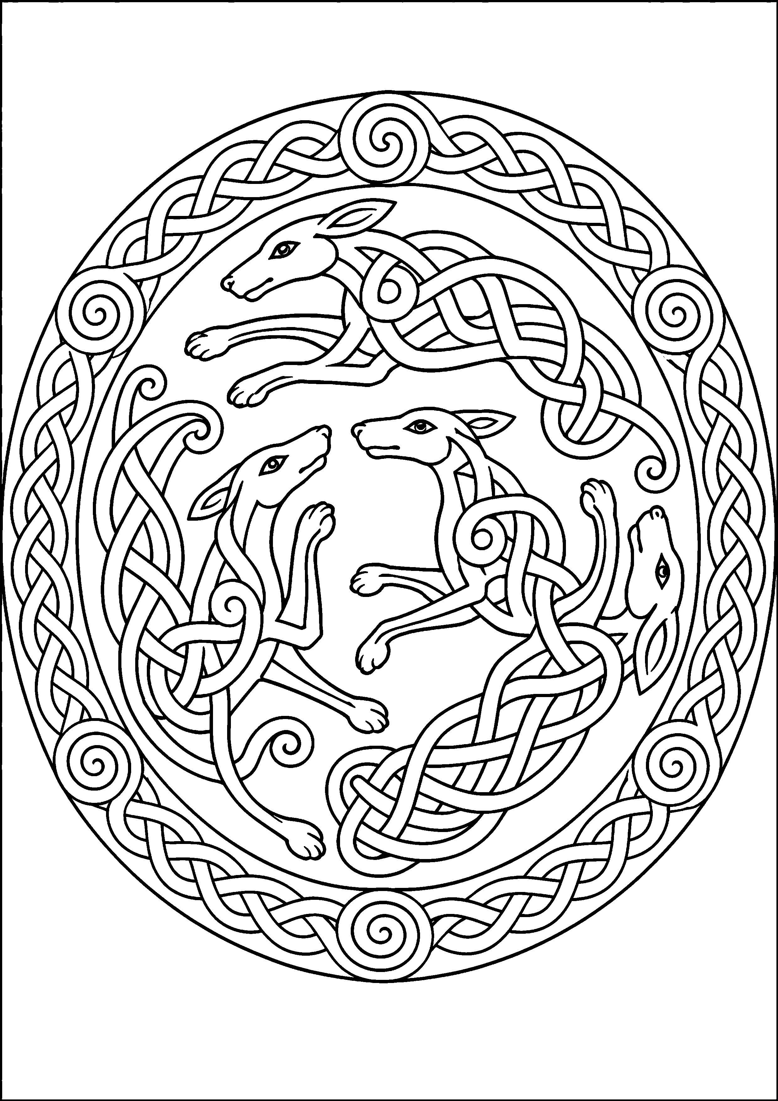 Coloriage motif celtique à imprimer – dessin n°8