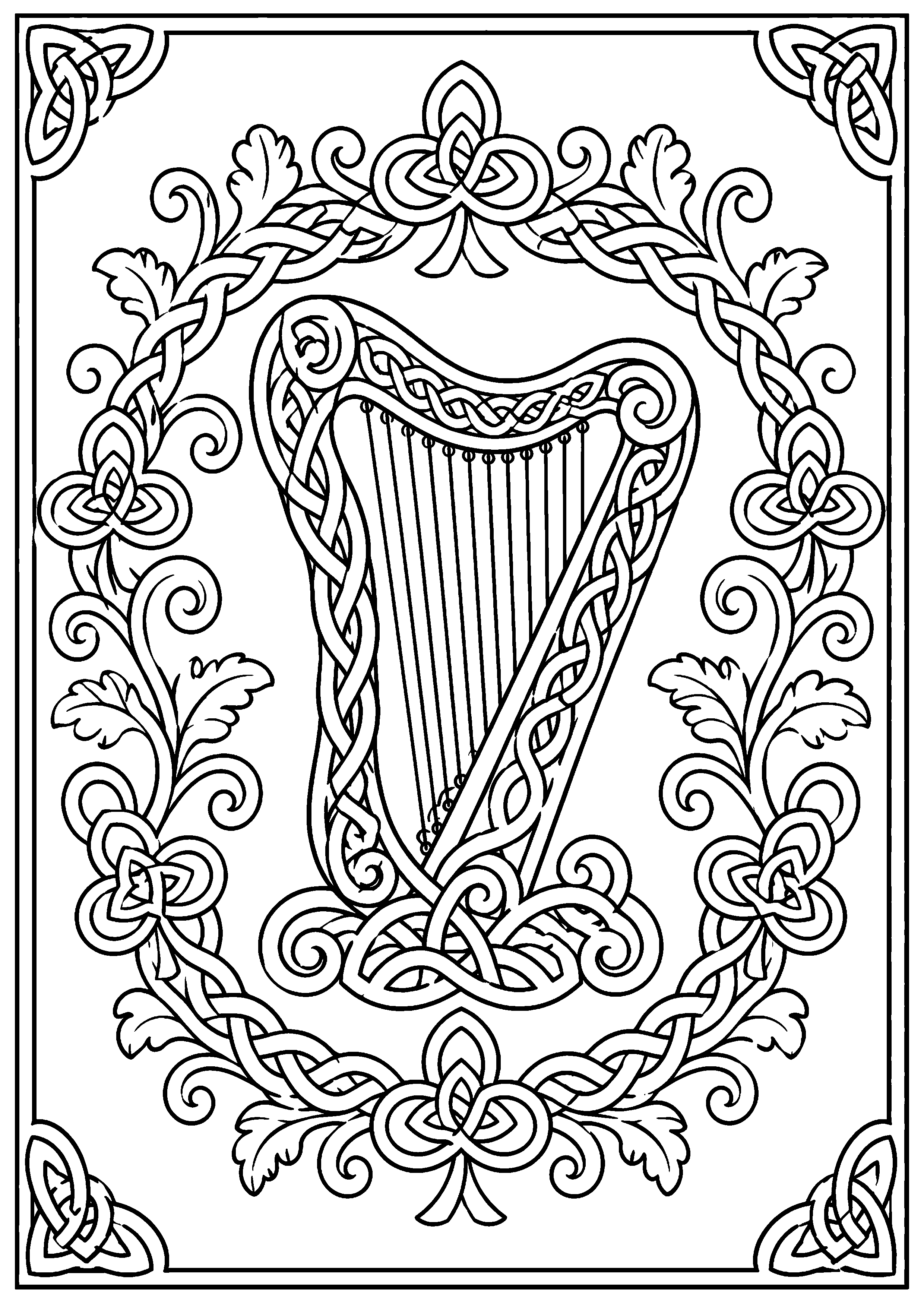 Coloriage motif celtique à imprimer – dessin n°9