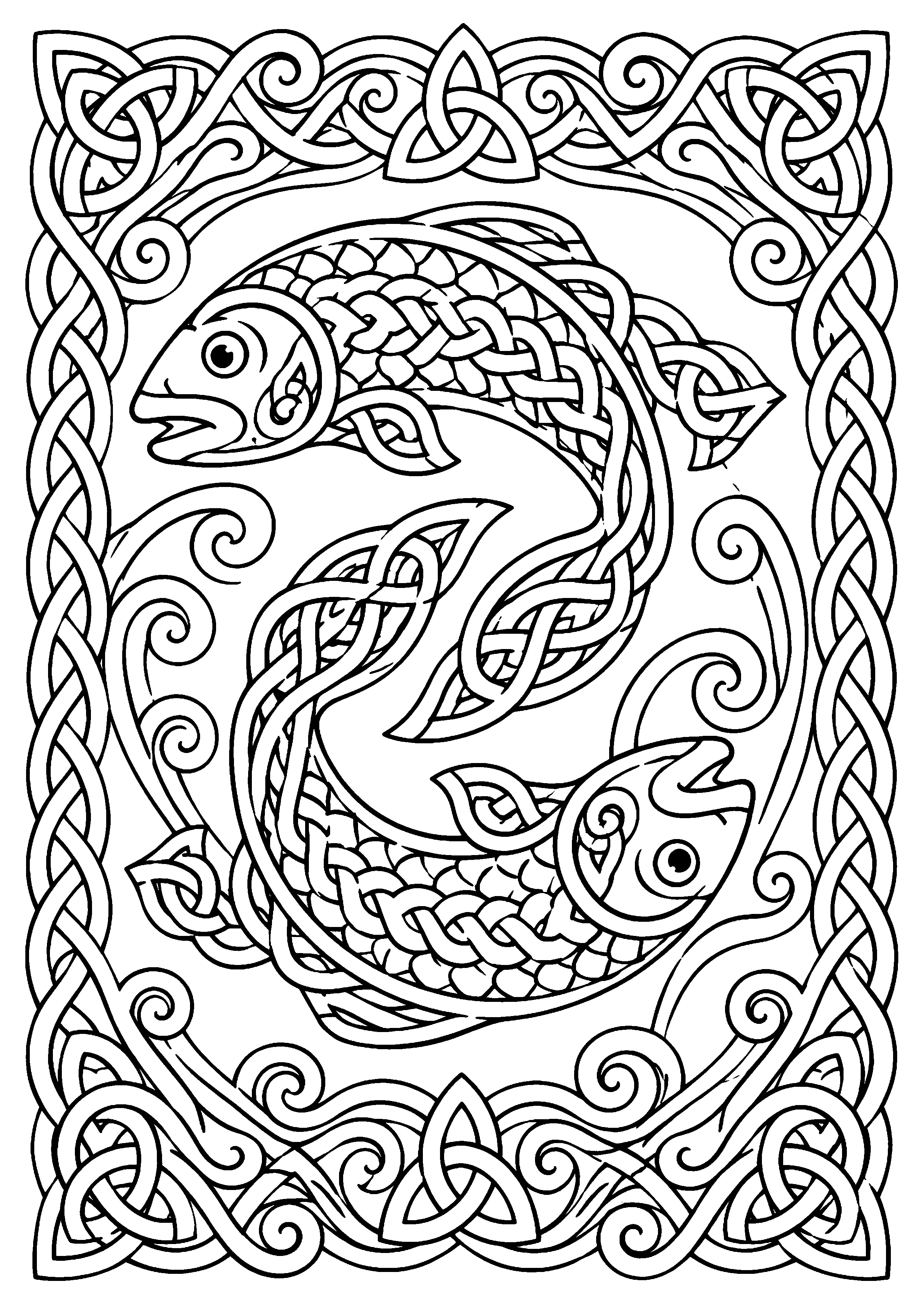Coloriage motif celtique à imprimer – dessin n°10