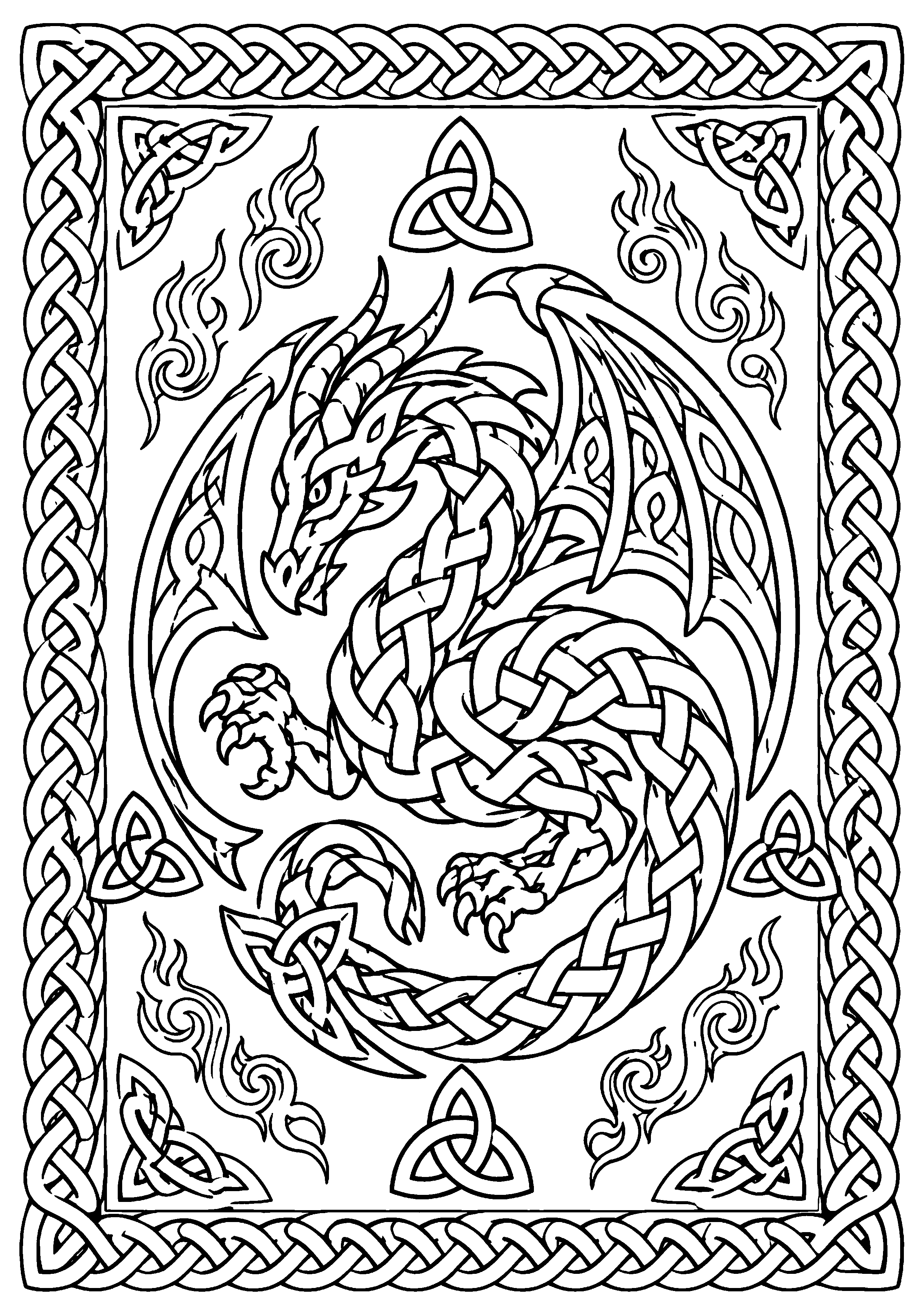 Coloriage motif celtique à imprimer – dessin n°12
