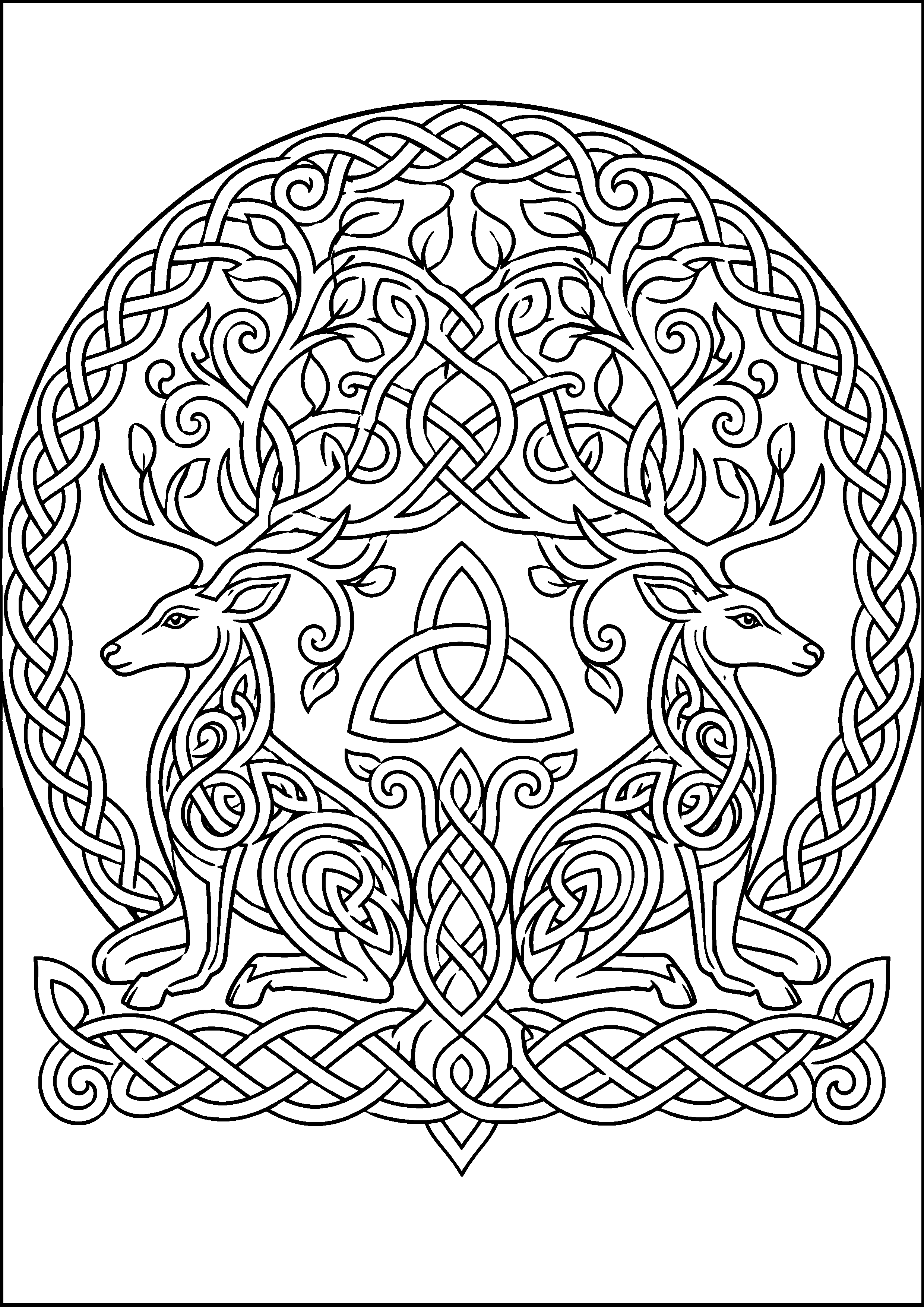 Coloriage motif celtique à imprimer – dessin n°13