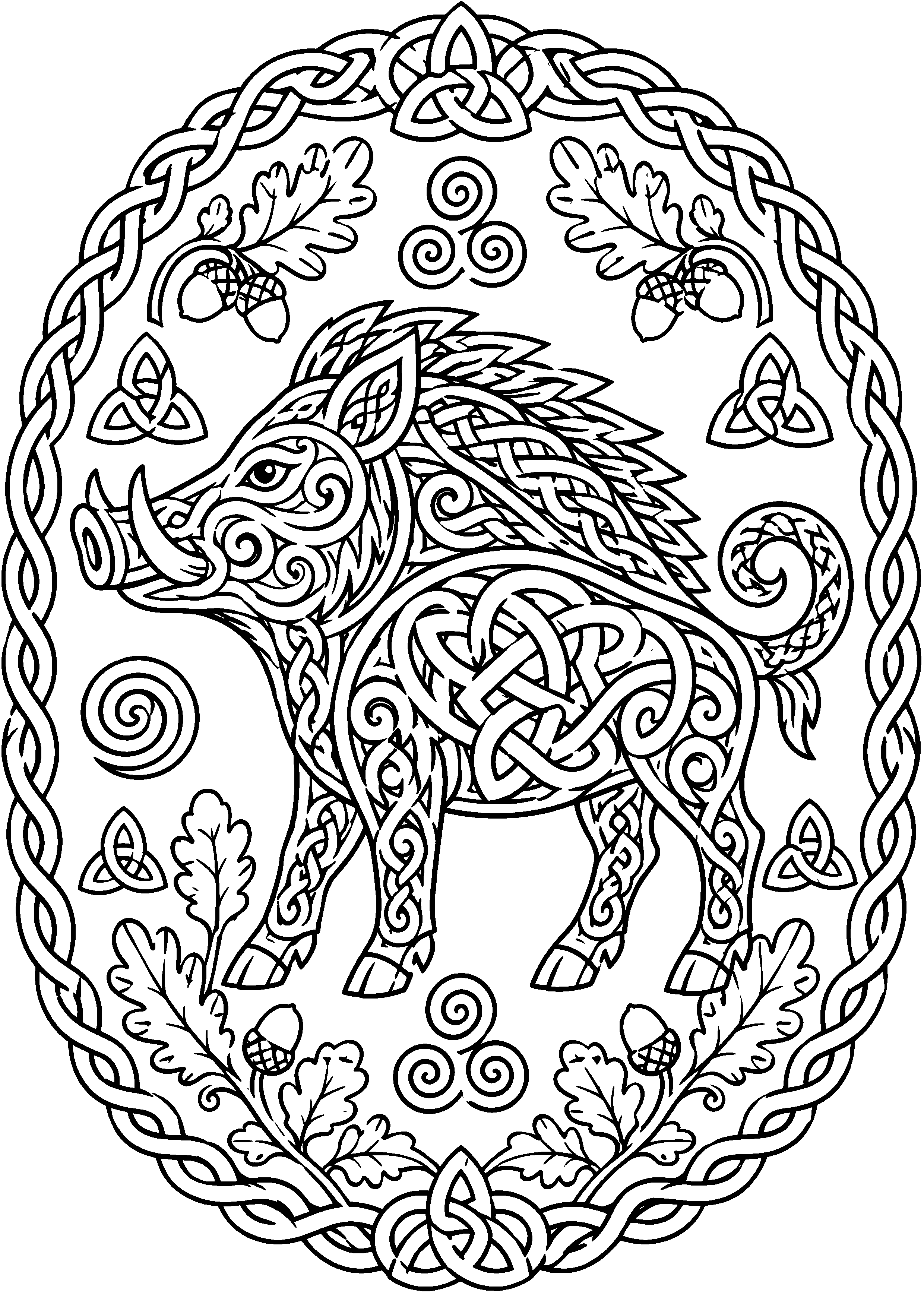 Coloriage motif celtique à imprimer – dessin n°16
