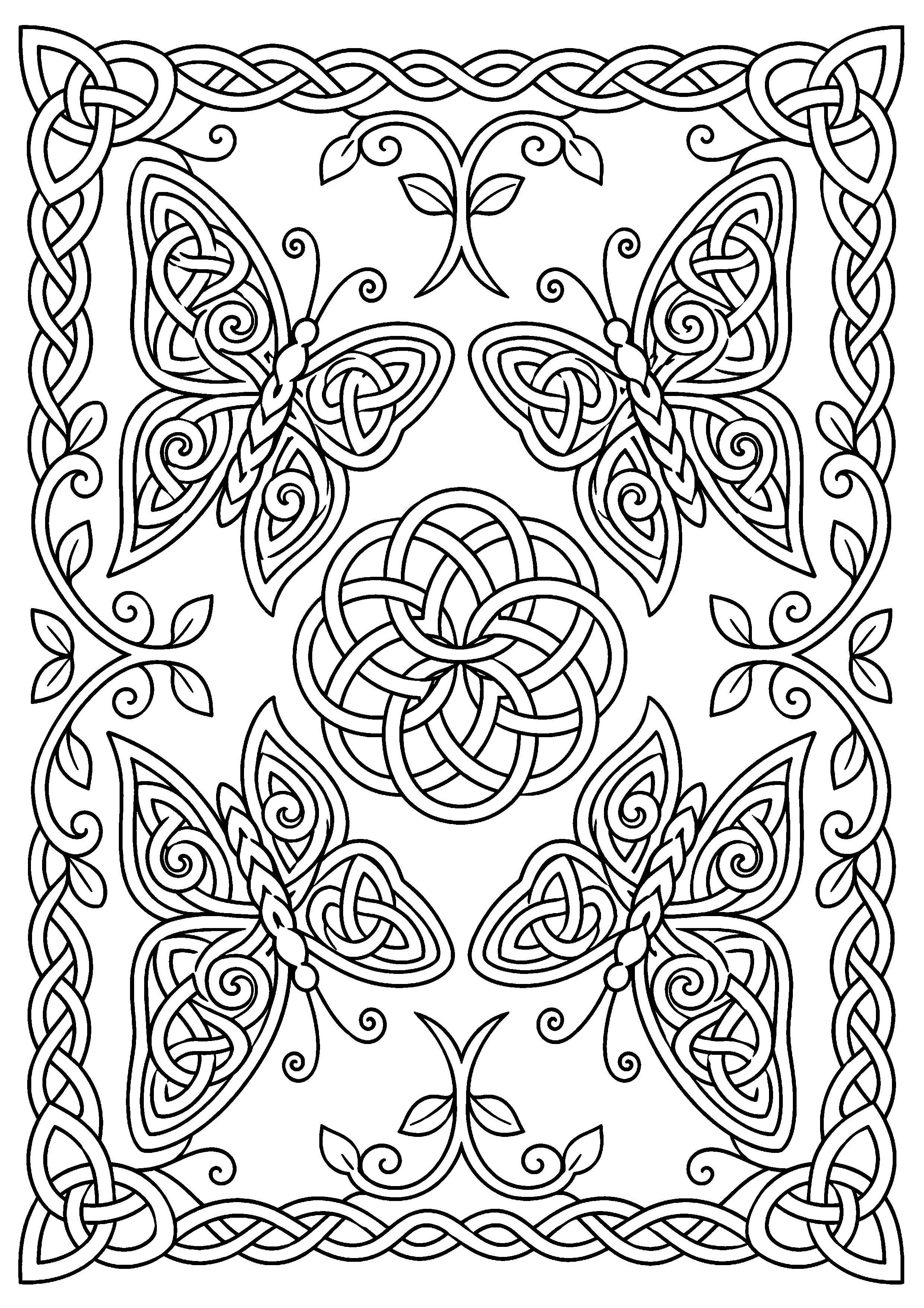 Coloriage motif celtique à imprimer – dessin n°17