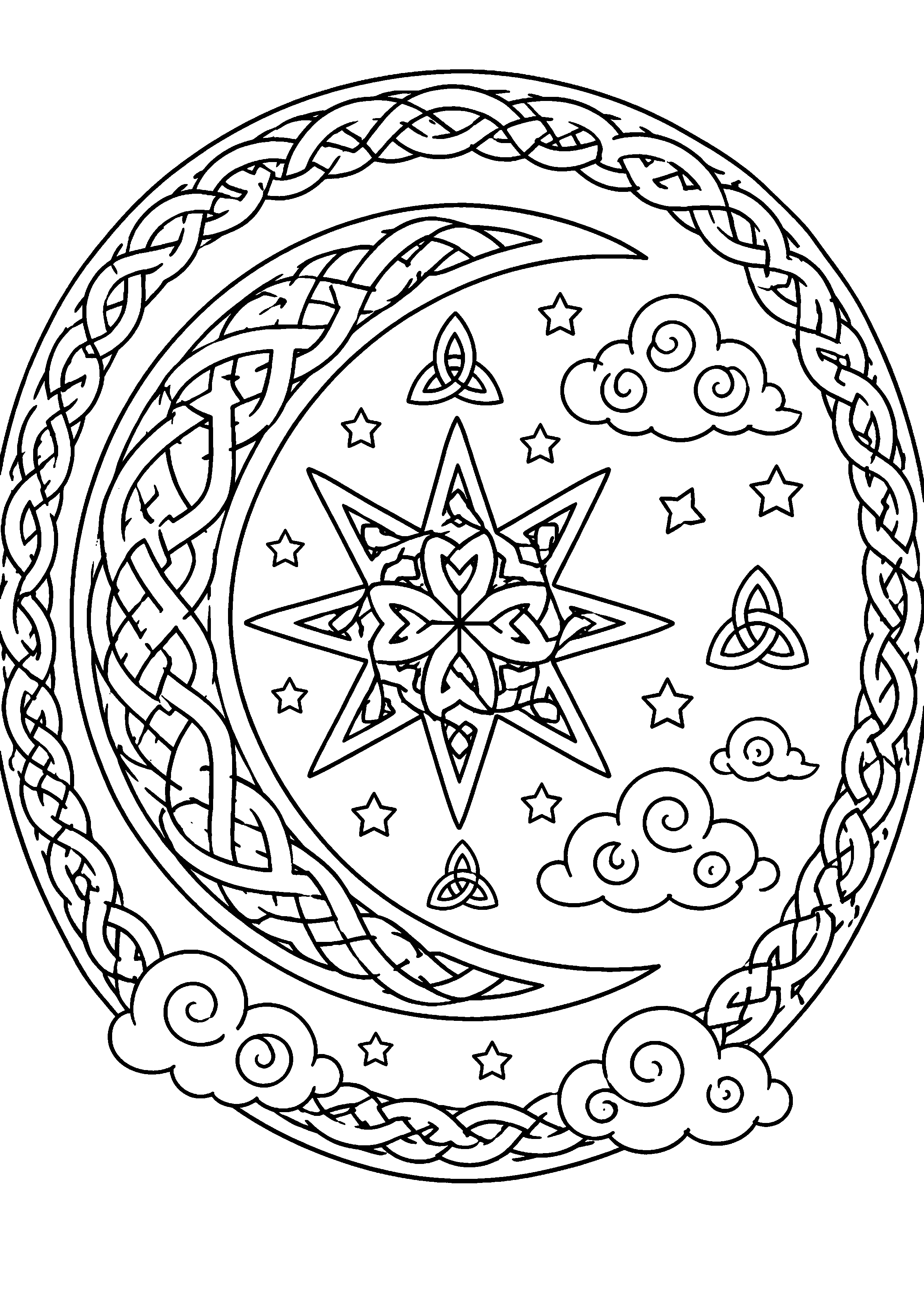 Coloriage motif celtique à imprimer – dessin n°19