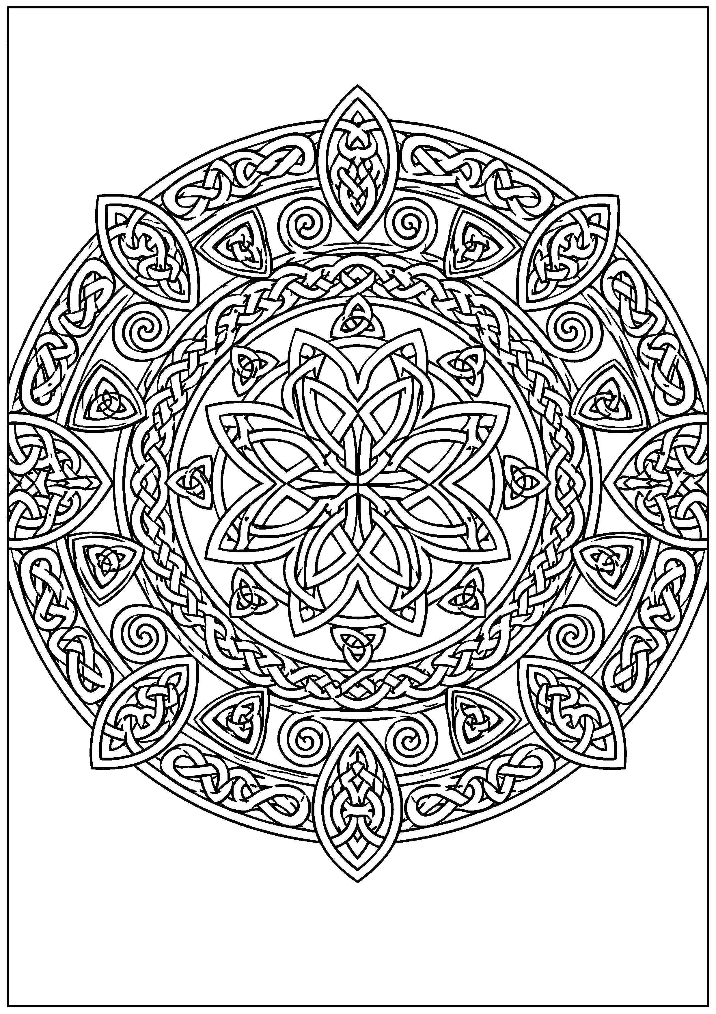 Coloriage motif celtique à imprimer – dessin n°20