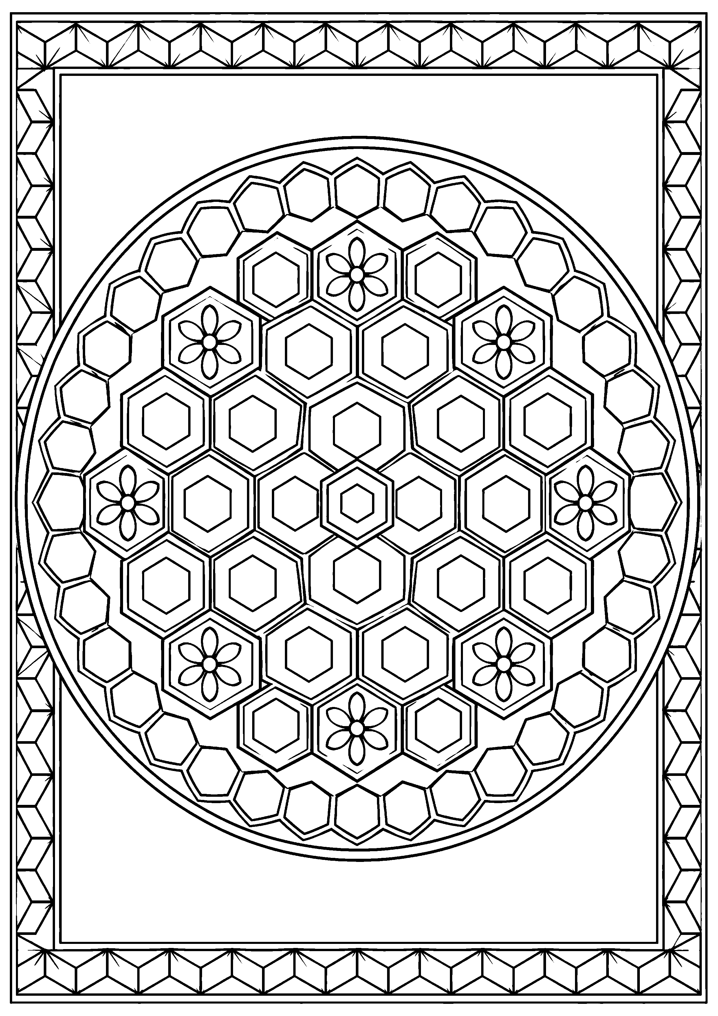 Coloriage motif japonais à imprimer – dessin n°4