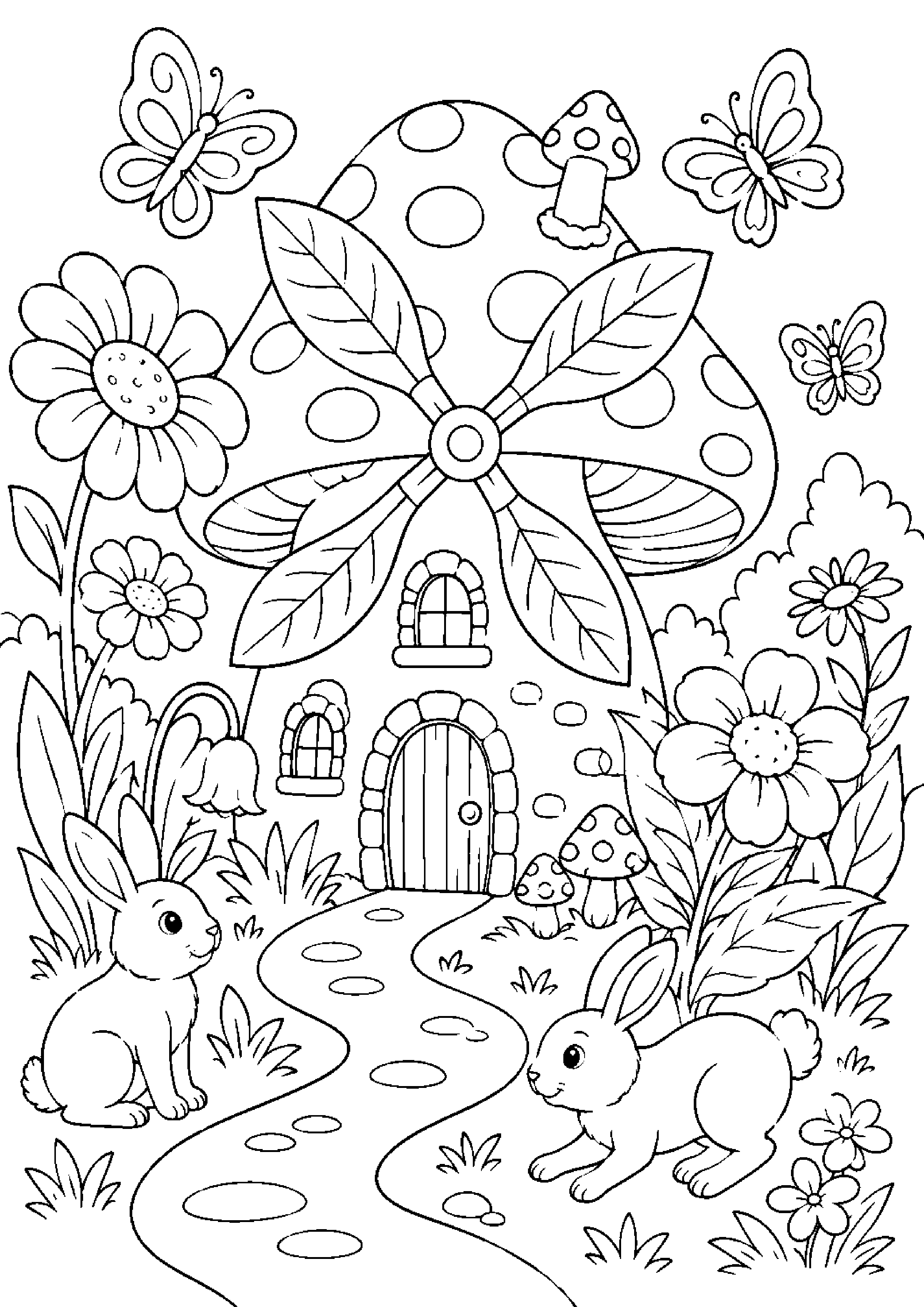 Coloriage moulin à imprimer – dessin n°12