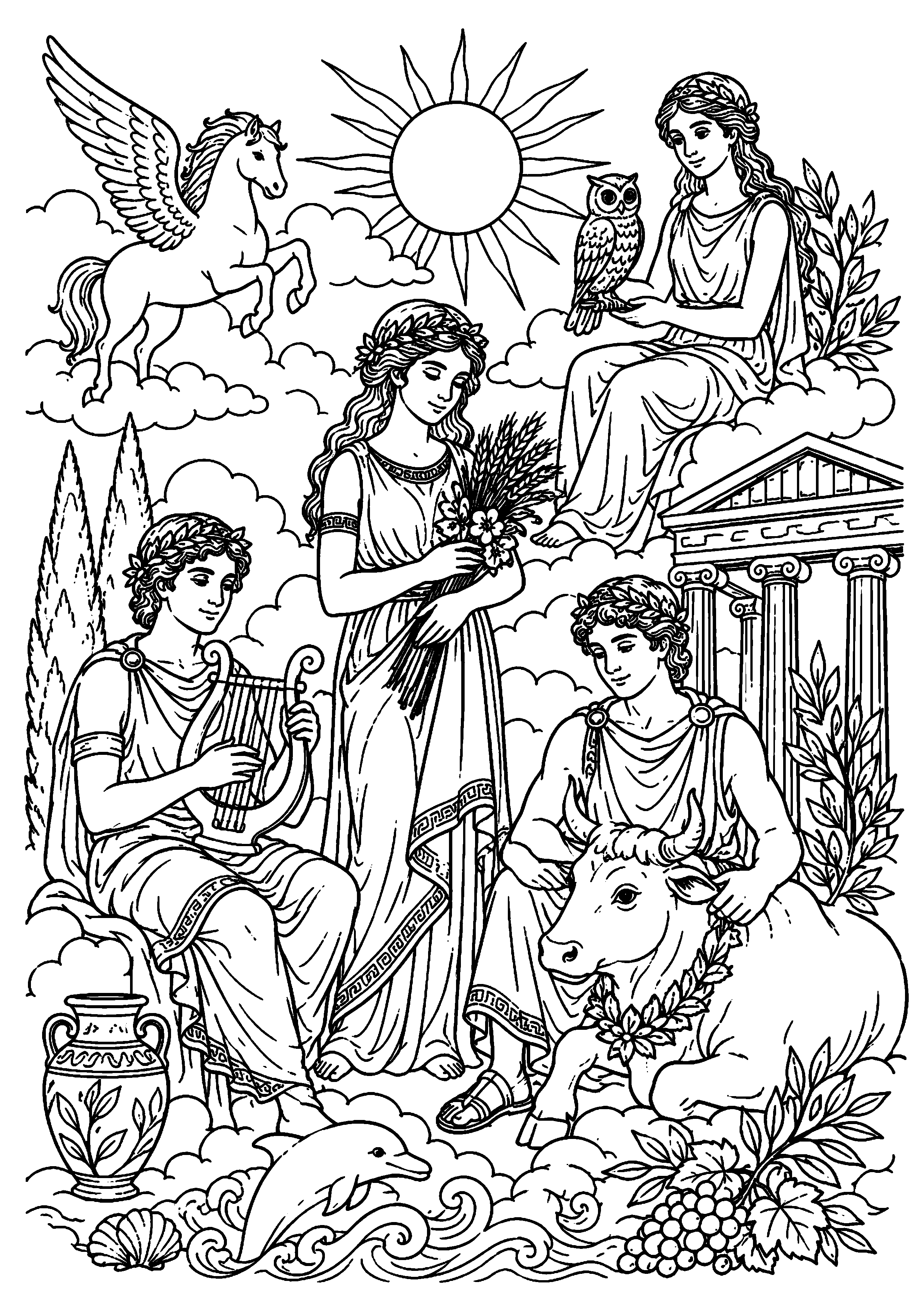 Coloriage Mythologie grecque à imprimer – dessin n°19