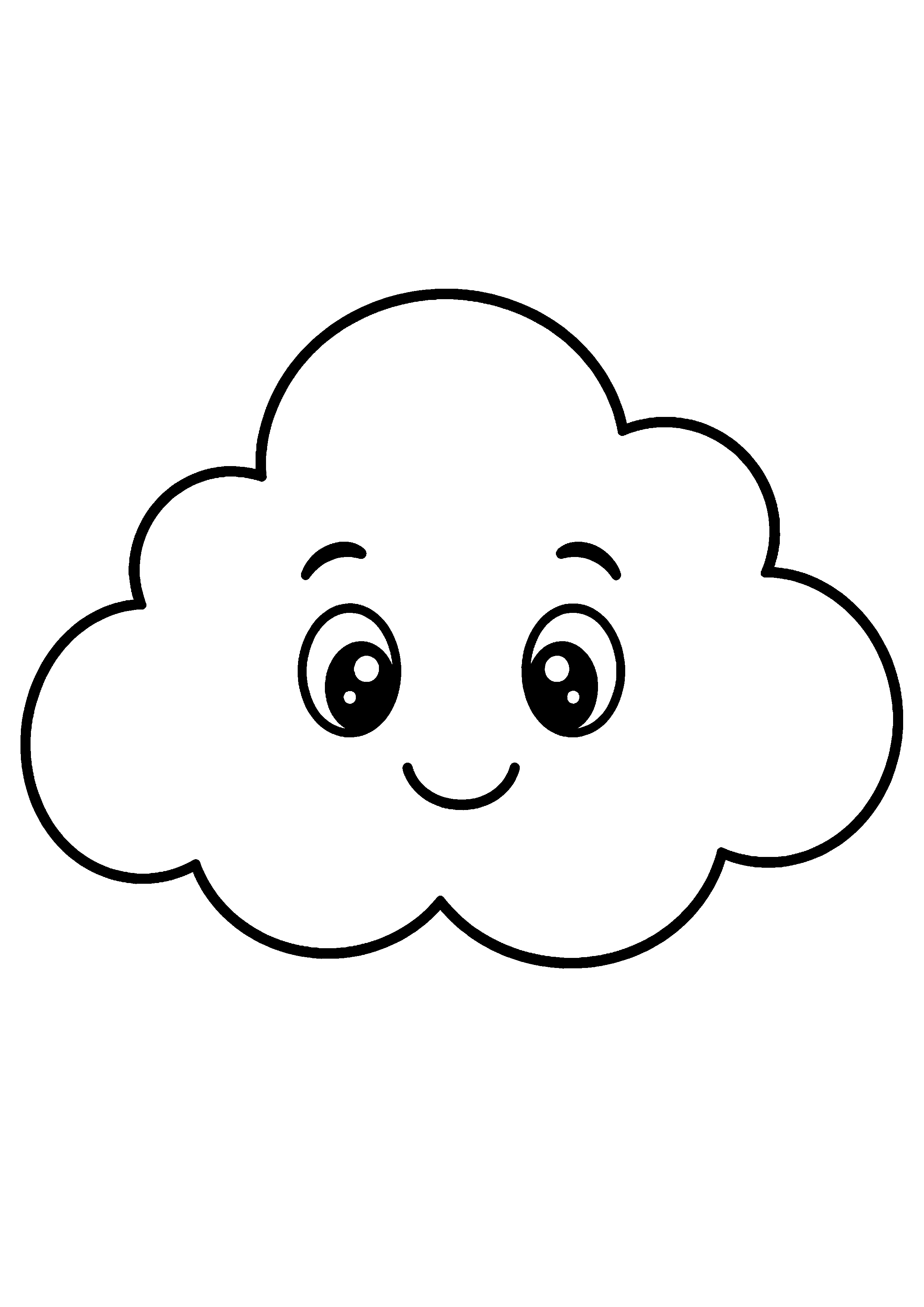 Coloriage Nuages à imprimer – dessin 1