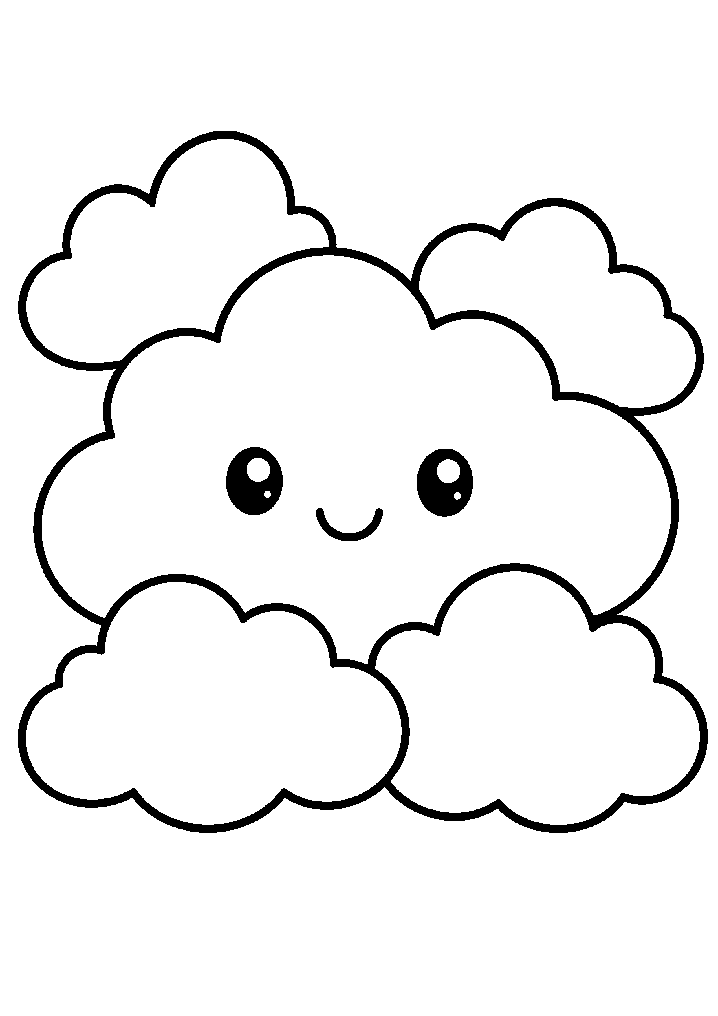Coloriage Nuages à imprimer – dessin 3