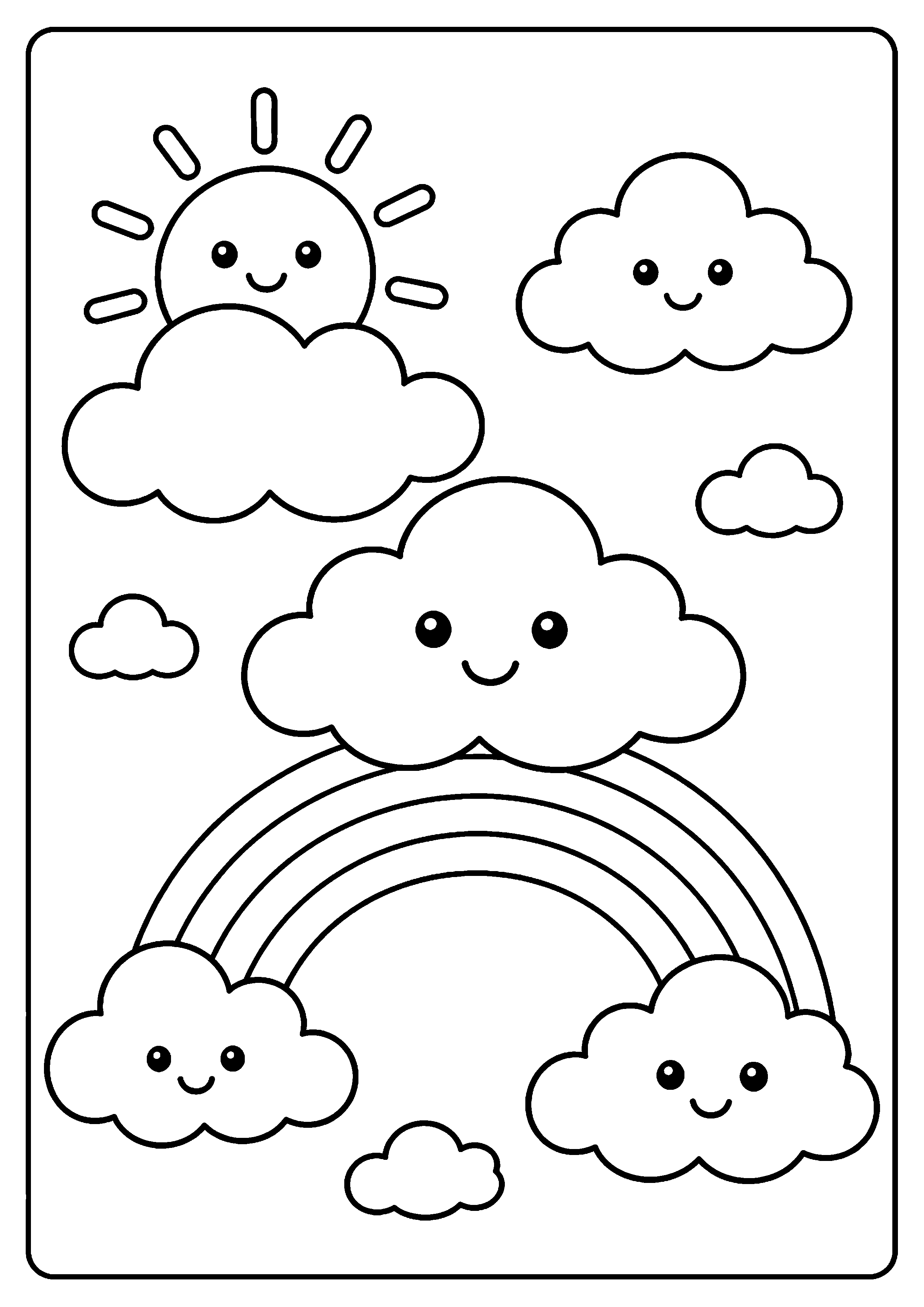 Coloriage Nuages à imprimer – dessin n°5