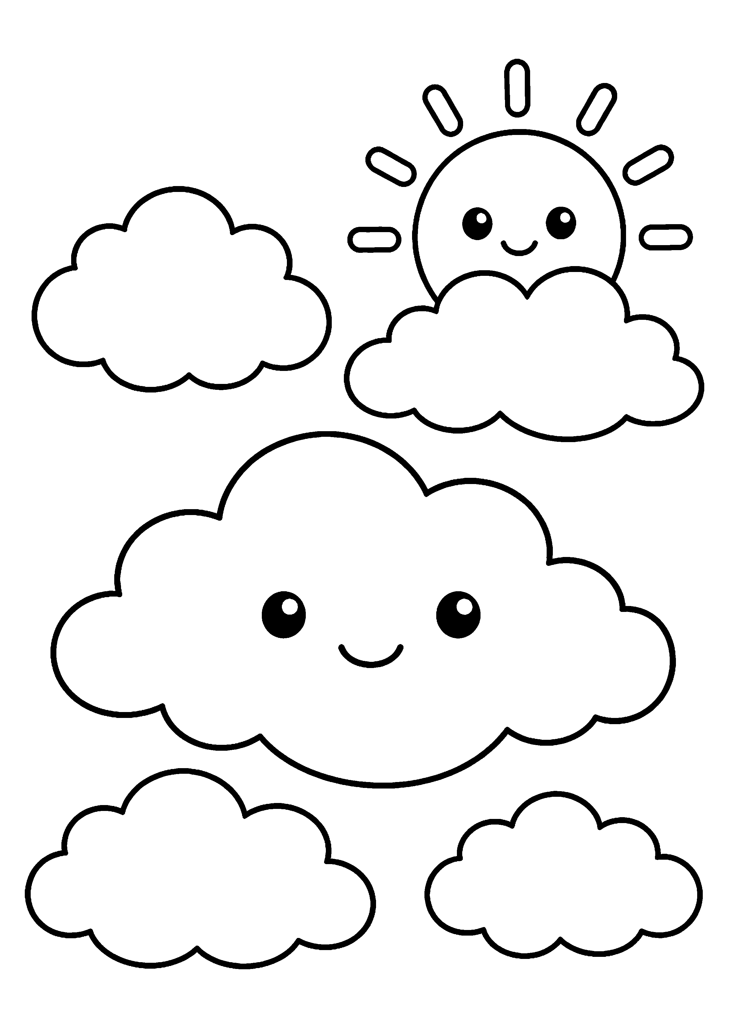 Coloriage Nuages à imprimer – dessin n°7