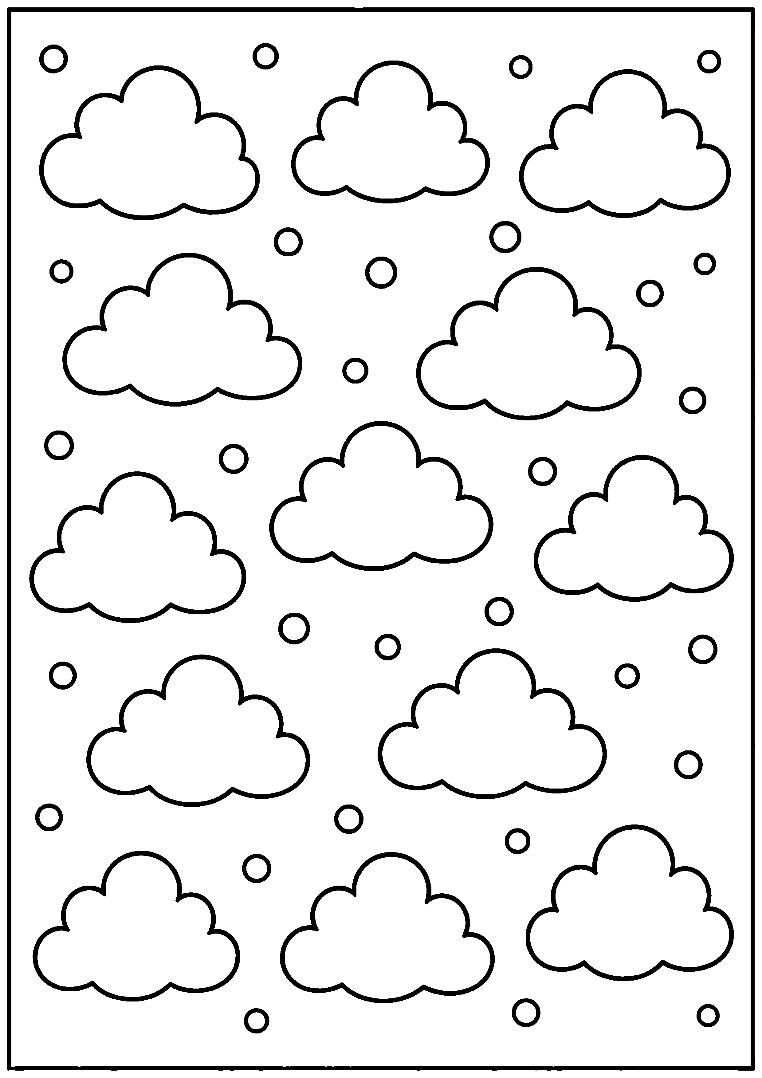 Coloriage Nuages à imprimer – dessin n°9