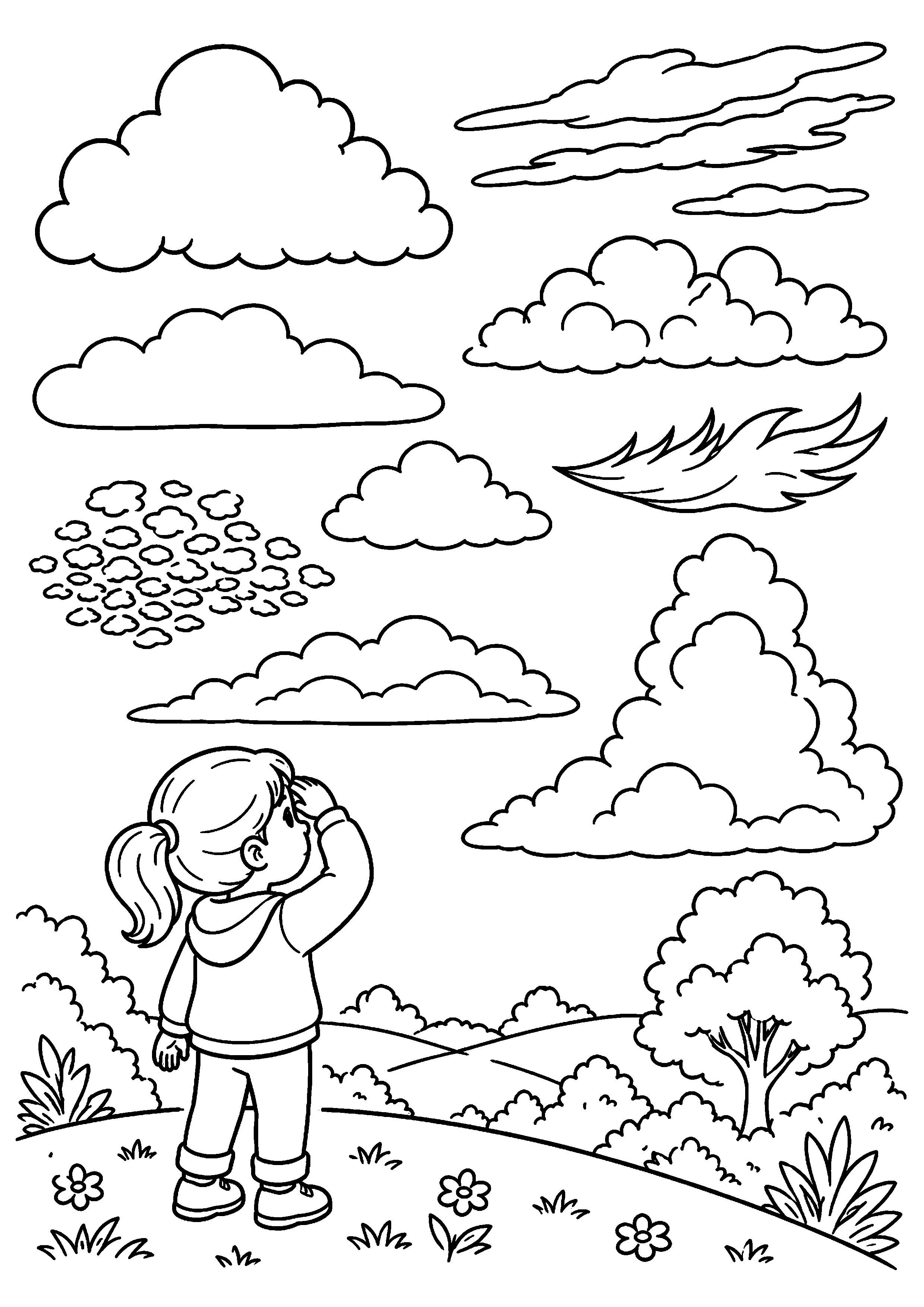 Coloriage Nuages à imprimer – dessin n°12