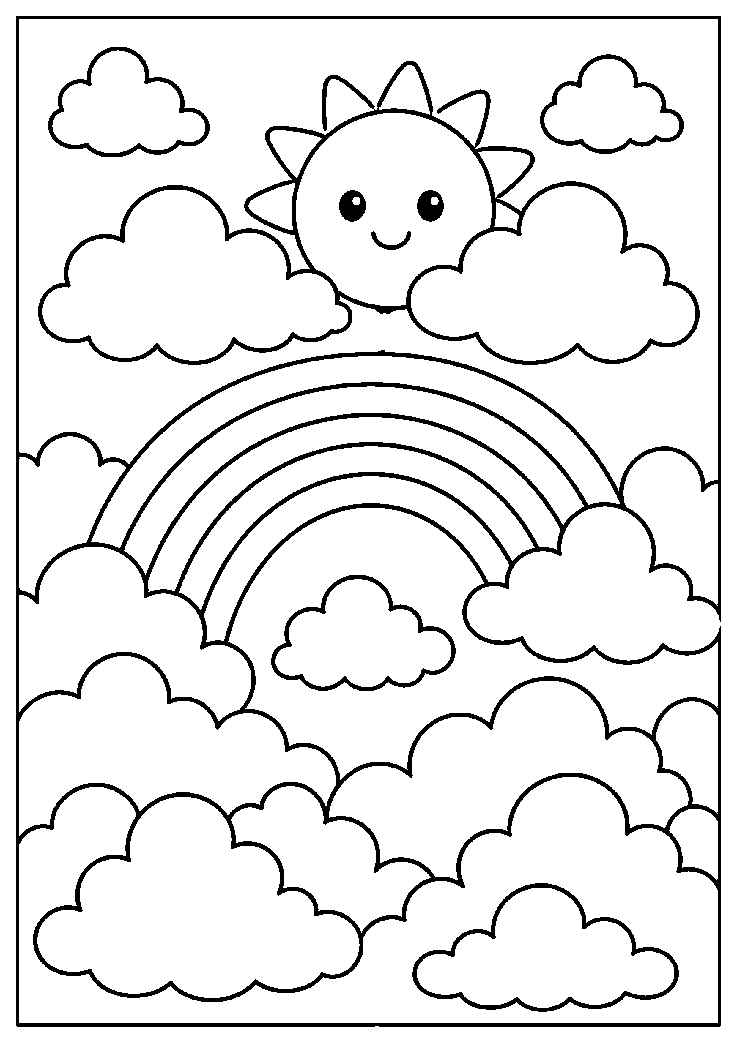 Coloriage Nuages à imprimer – dessin n°15