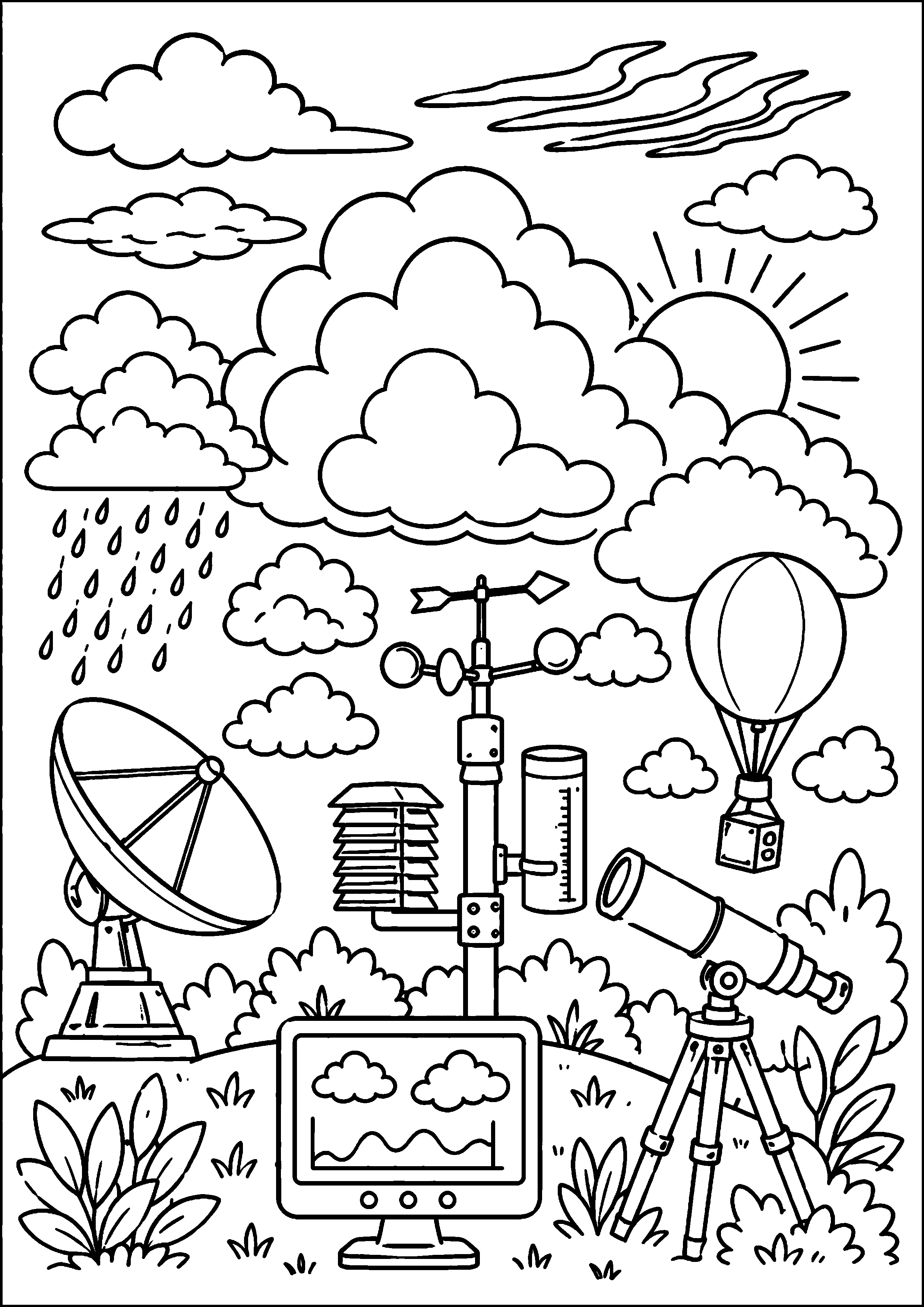 Coloriage Nuages à imprimer – dessin n°17
