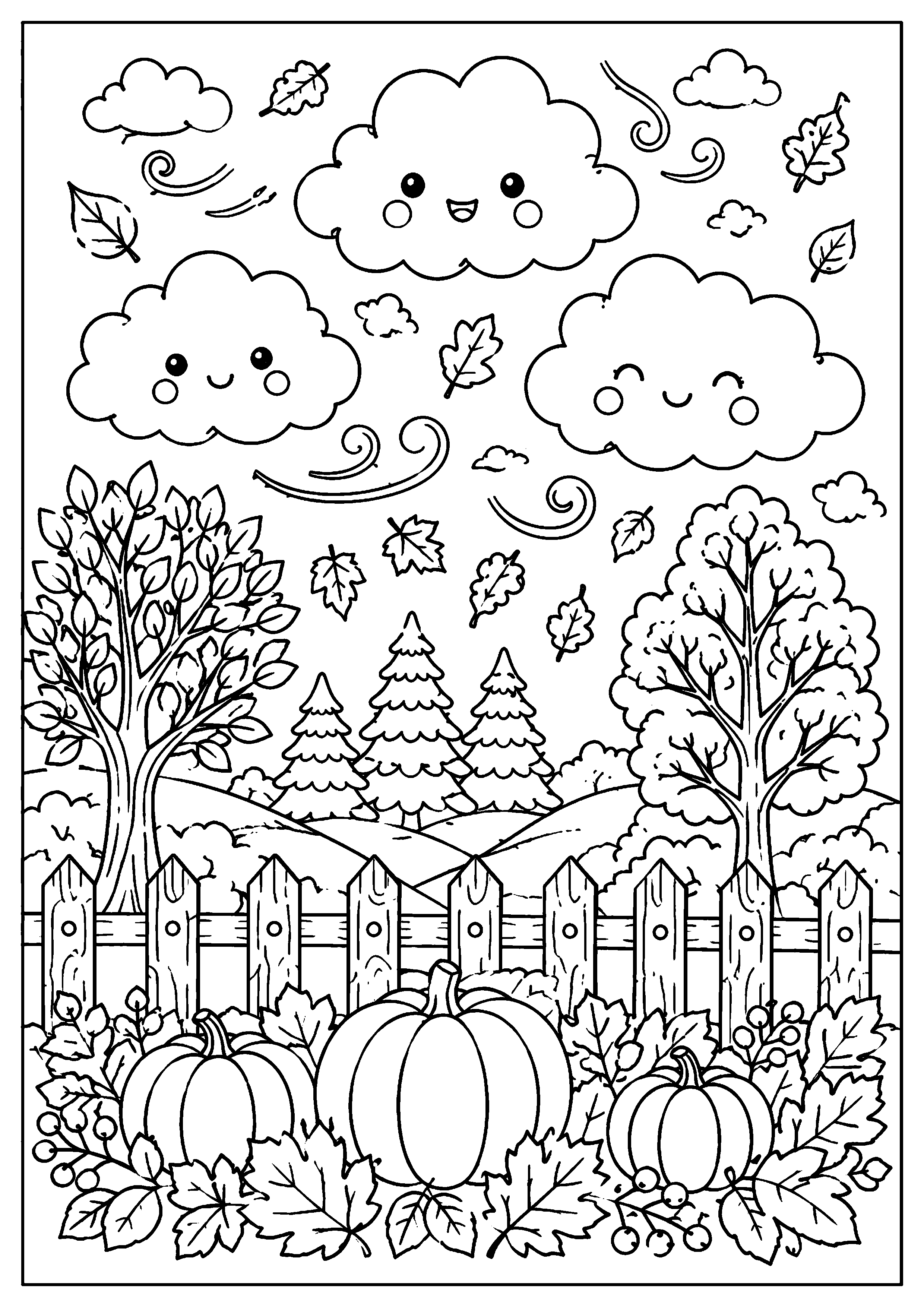 Coloriage Nuages à imprimer – dessin n°18