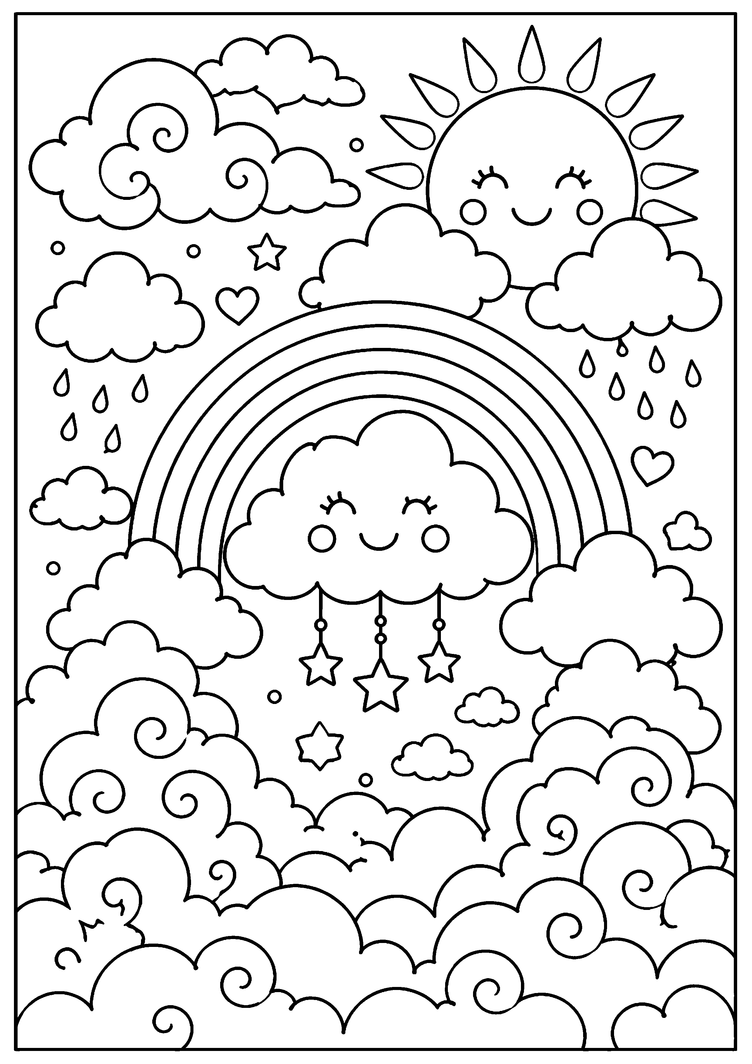 Coloriage Nuages à imprimer – dessin n°20