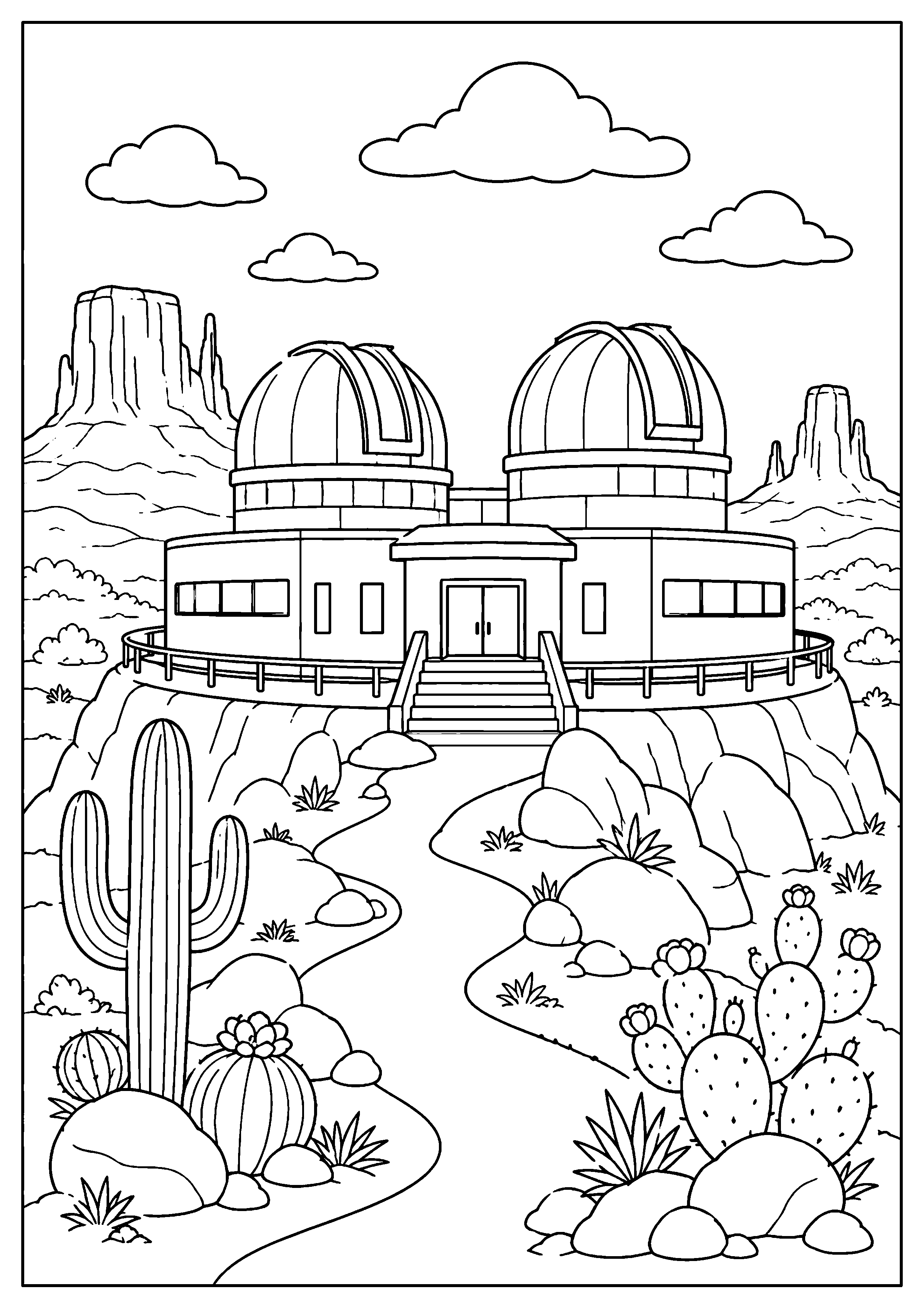 Coloriage observatoire à imprimer – dessin n°2