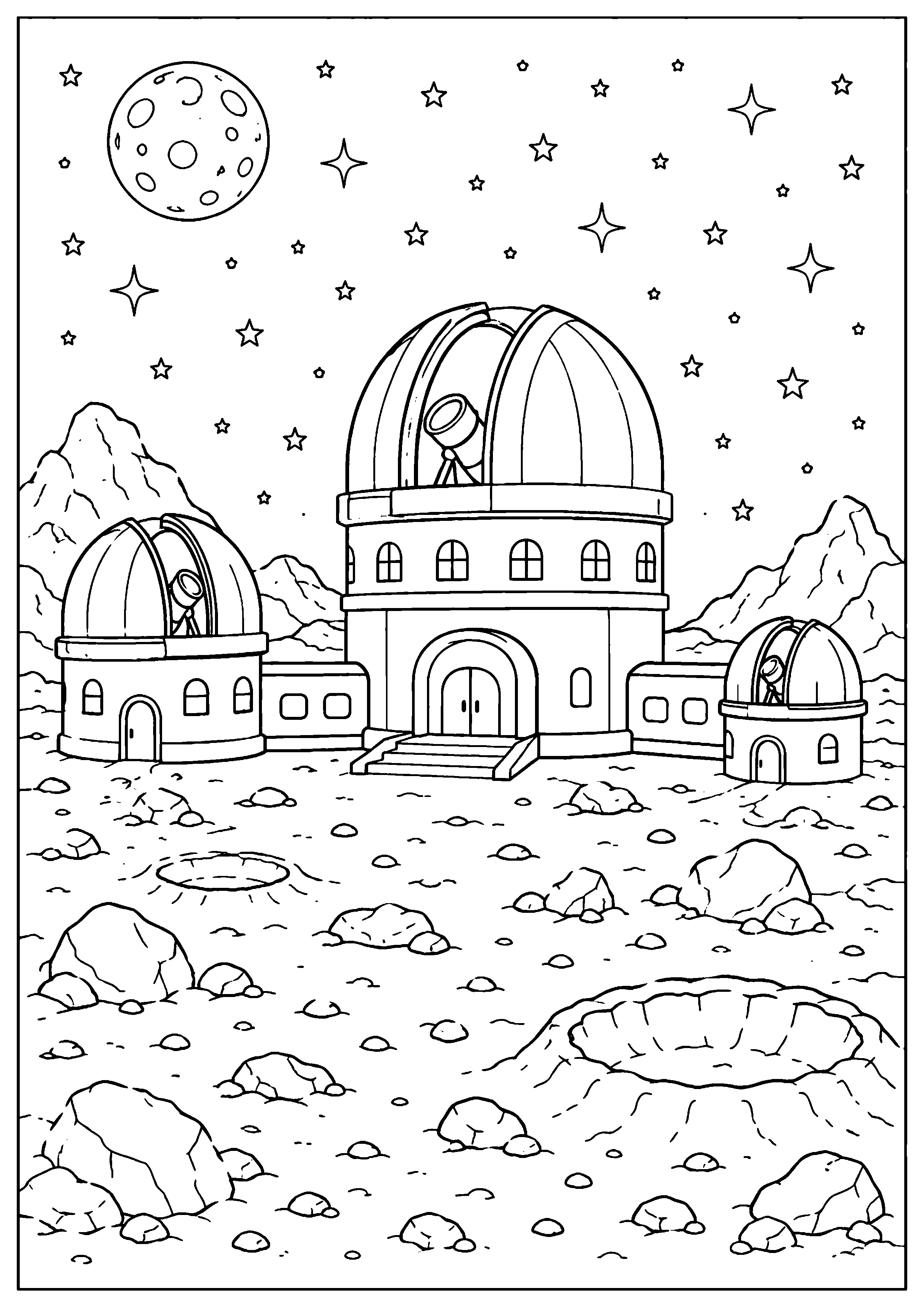 Coloriage observatoire à imprimer – dessin n°5