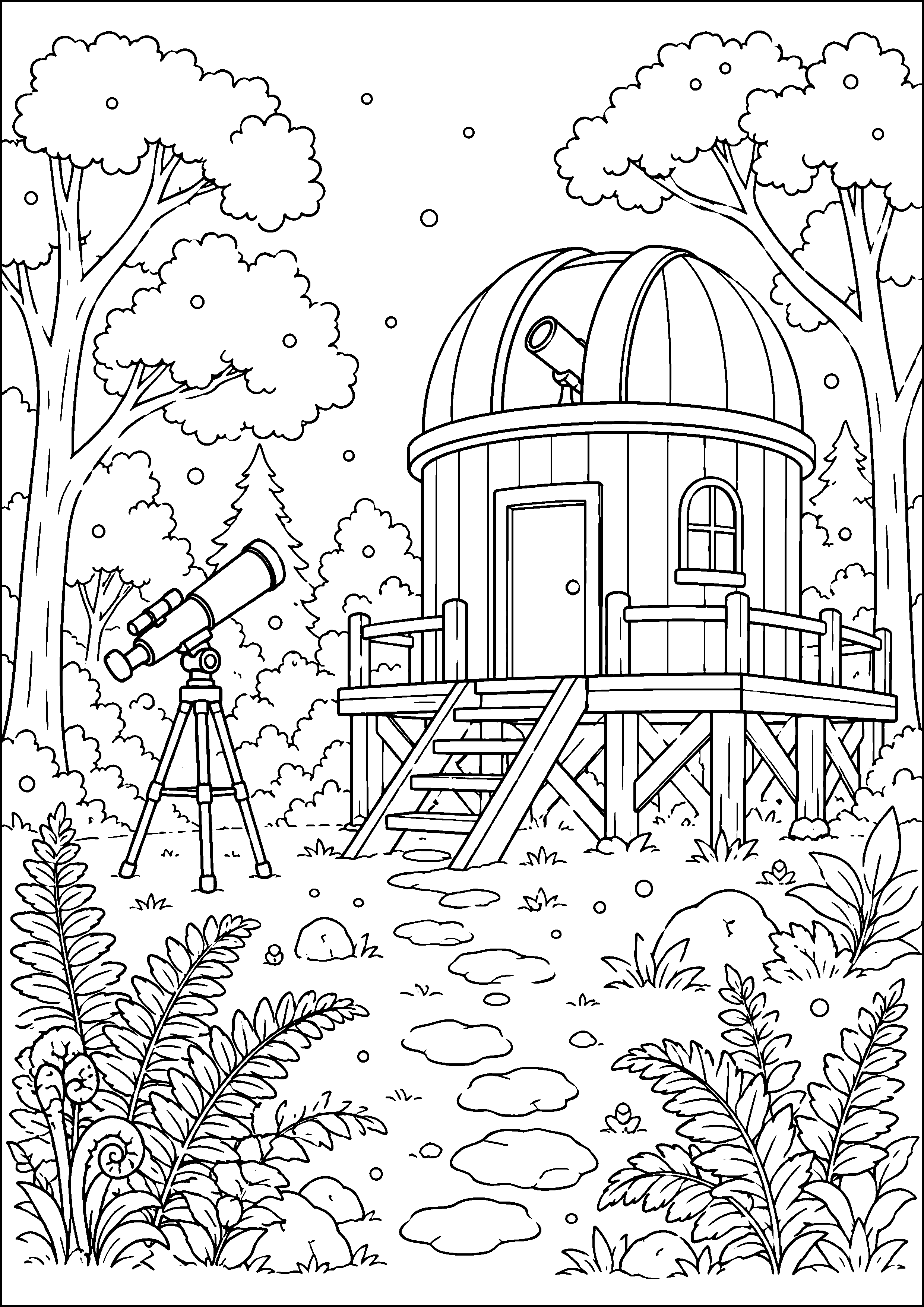 Coloriage observatoire à imprimer – dessin n°11