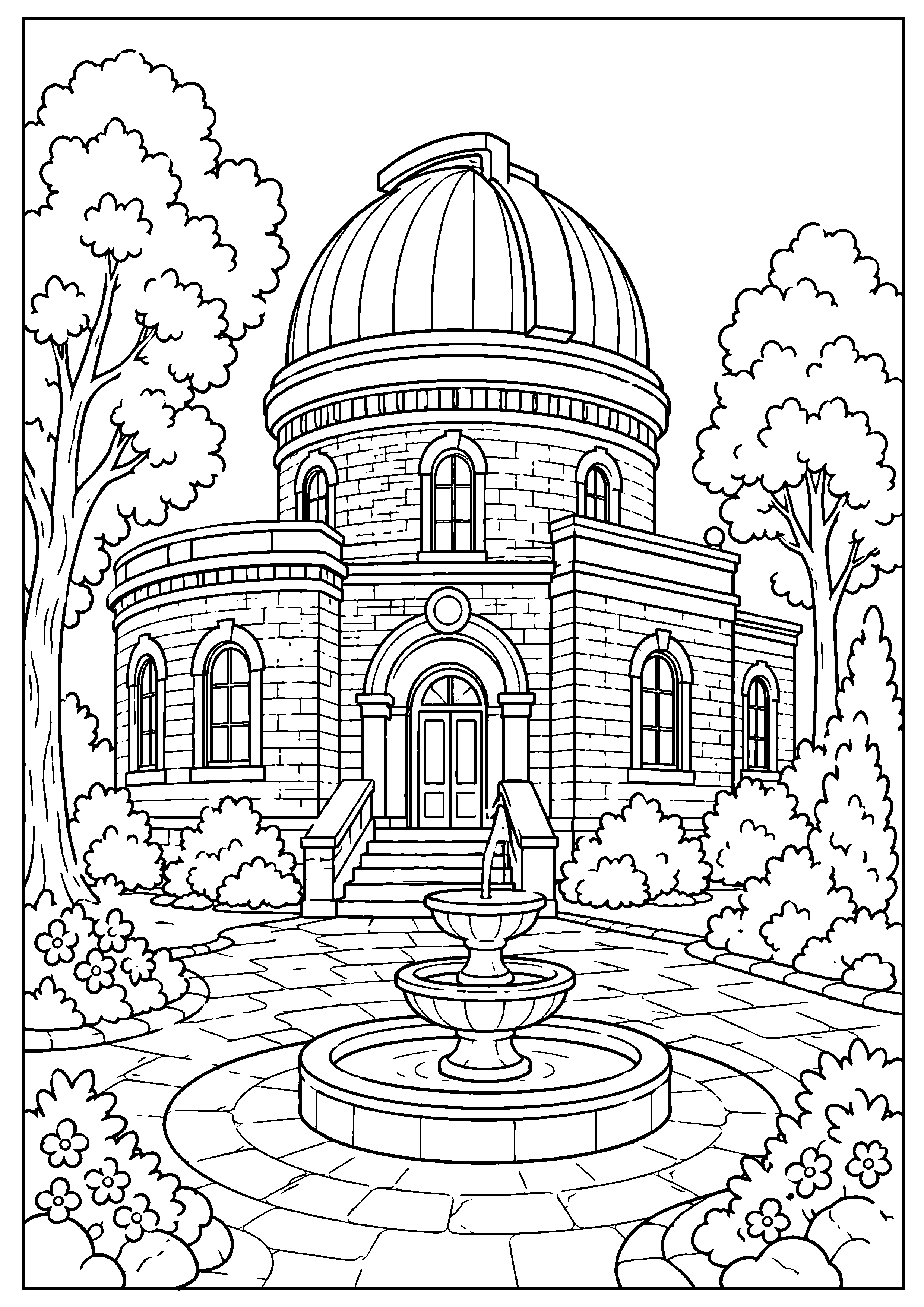 Coloriage observatoire à imprimer – dessin n°13