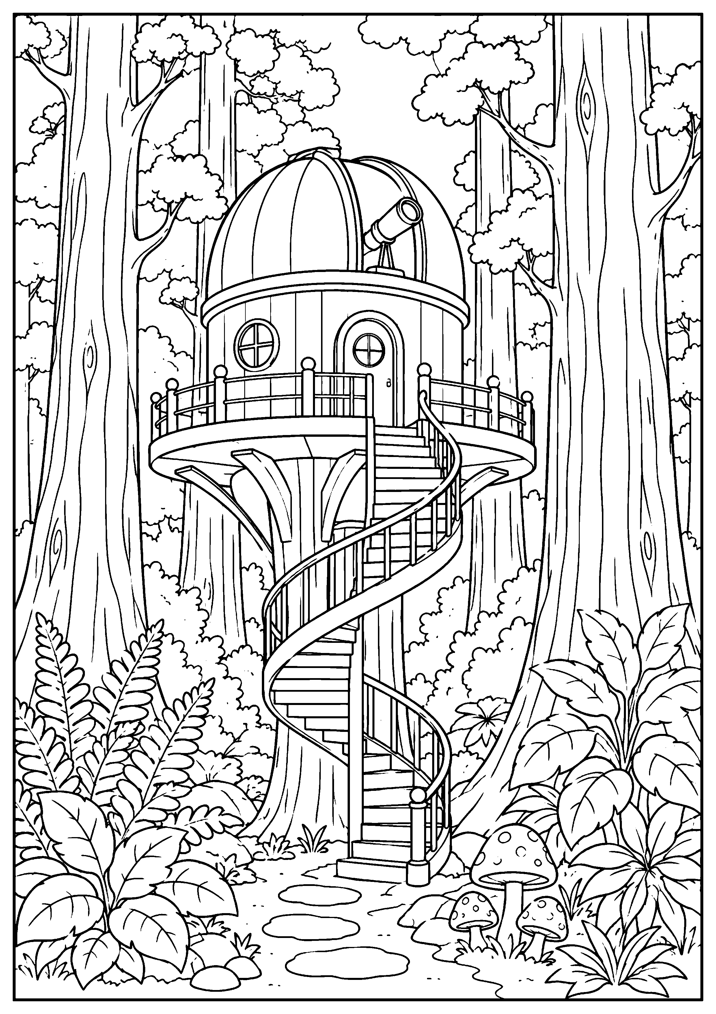 Coloriage observatoire à imprimer – dessin n°16
