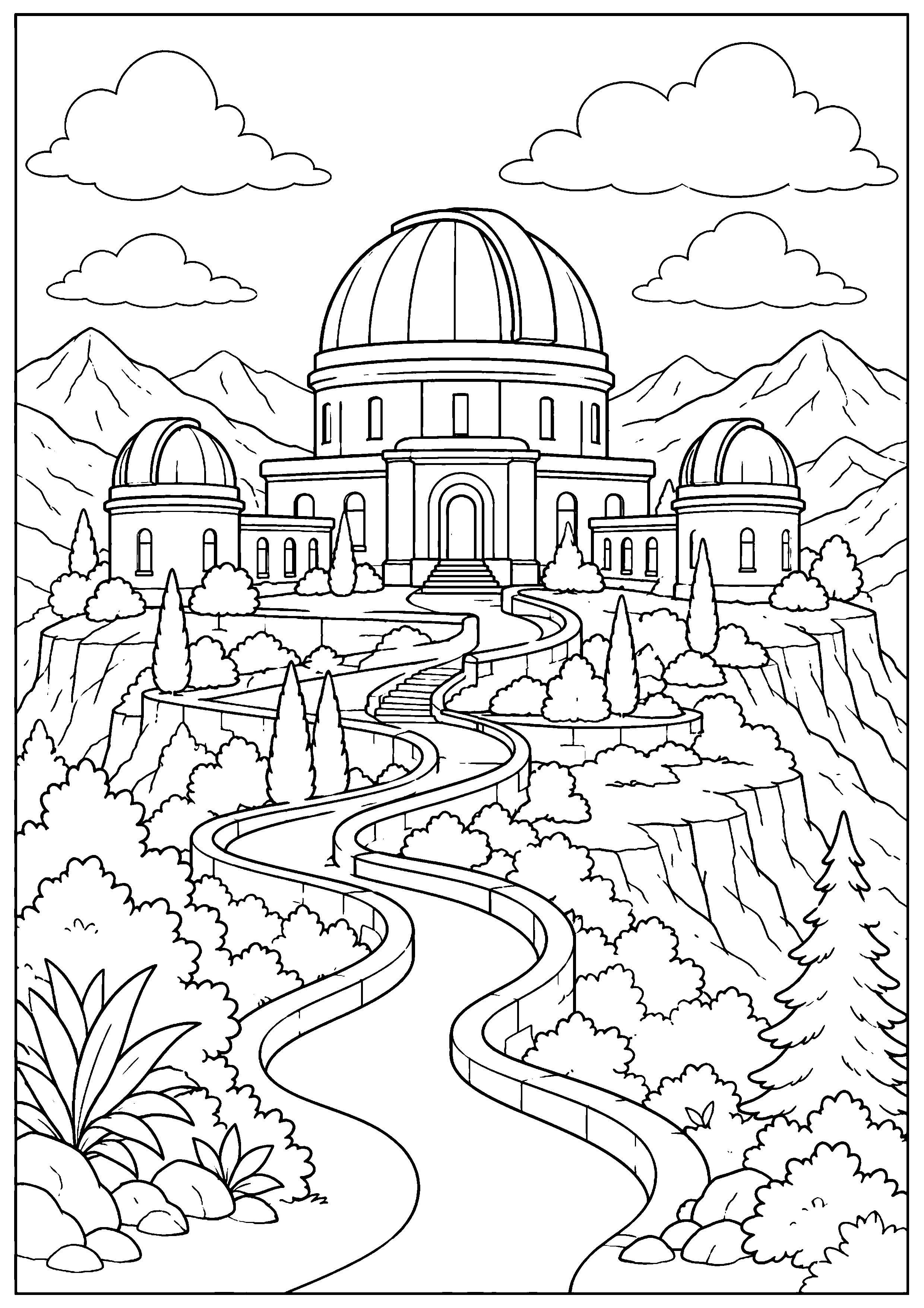 Coloriage observatoire à imprimer – dessin n°20